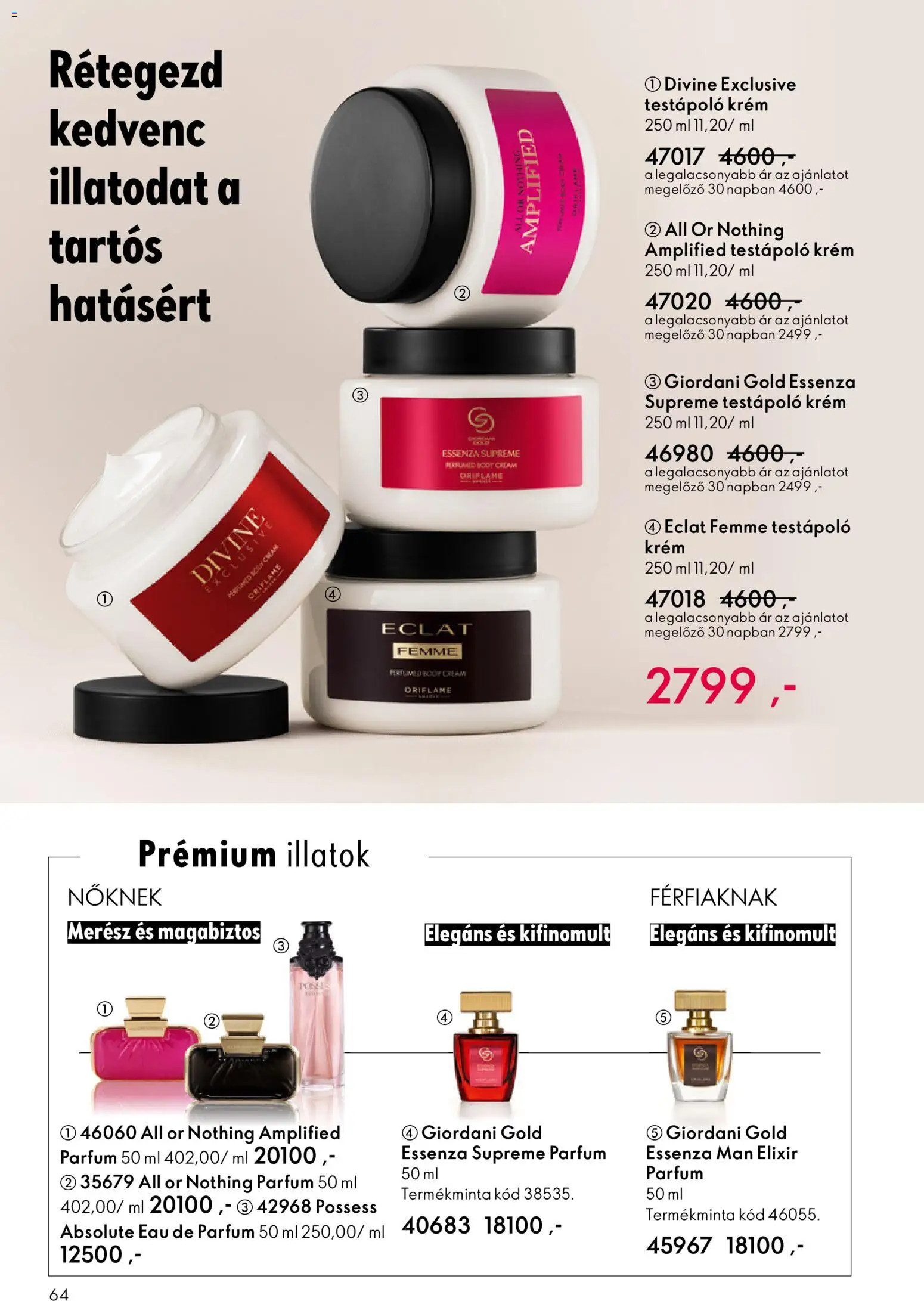 Oriflame akciós ujság - amely érvényes a következő dátumtól: 22.10.2025 | Oldal: 64 | Termékek: Body, Parfüm, Testápoló