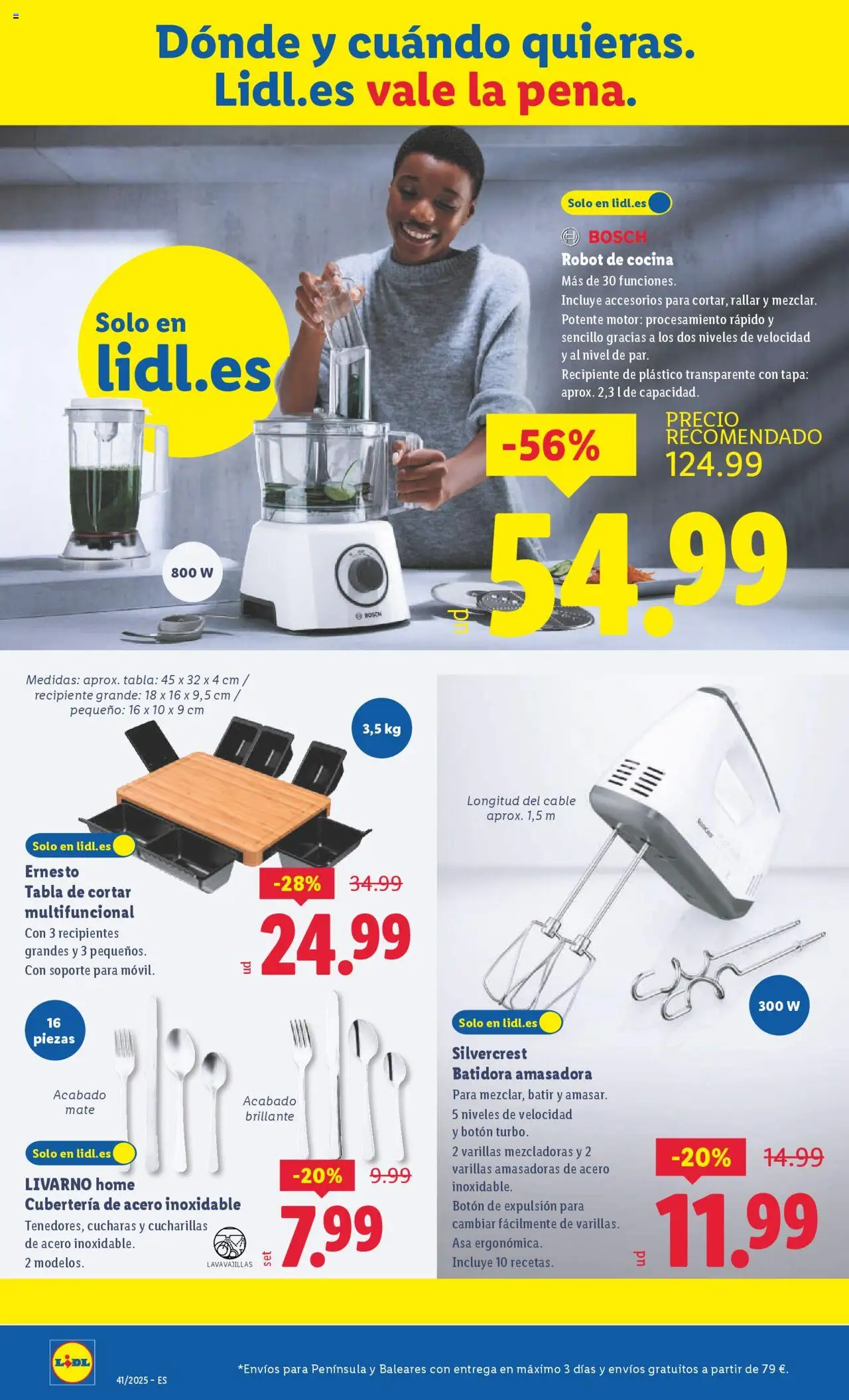 Lidl - Canarias │ válido desde el 06.10.2025 | Página: 2 | Productos: Cable, Cocina, Lavavajillas, Cubertería