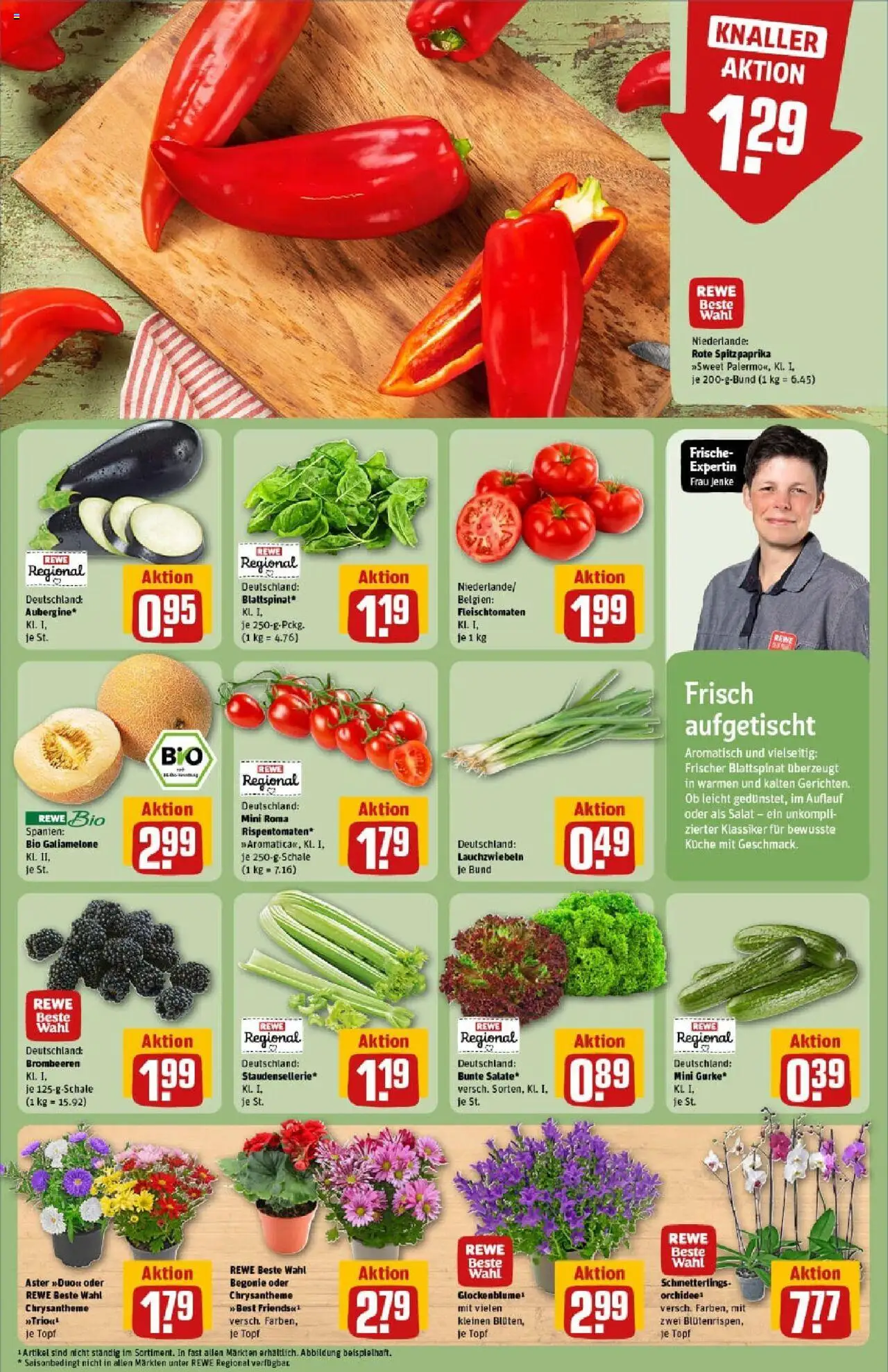 Rewe prospekt Erkelenz	 - gültig ab dem 11.08.2025 | Seite: 7 | Produkte: Küche, Paprika, Salat