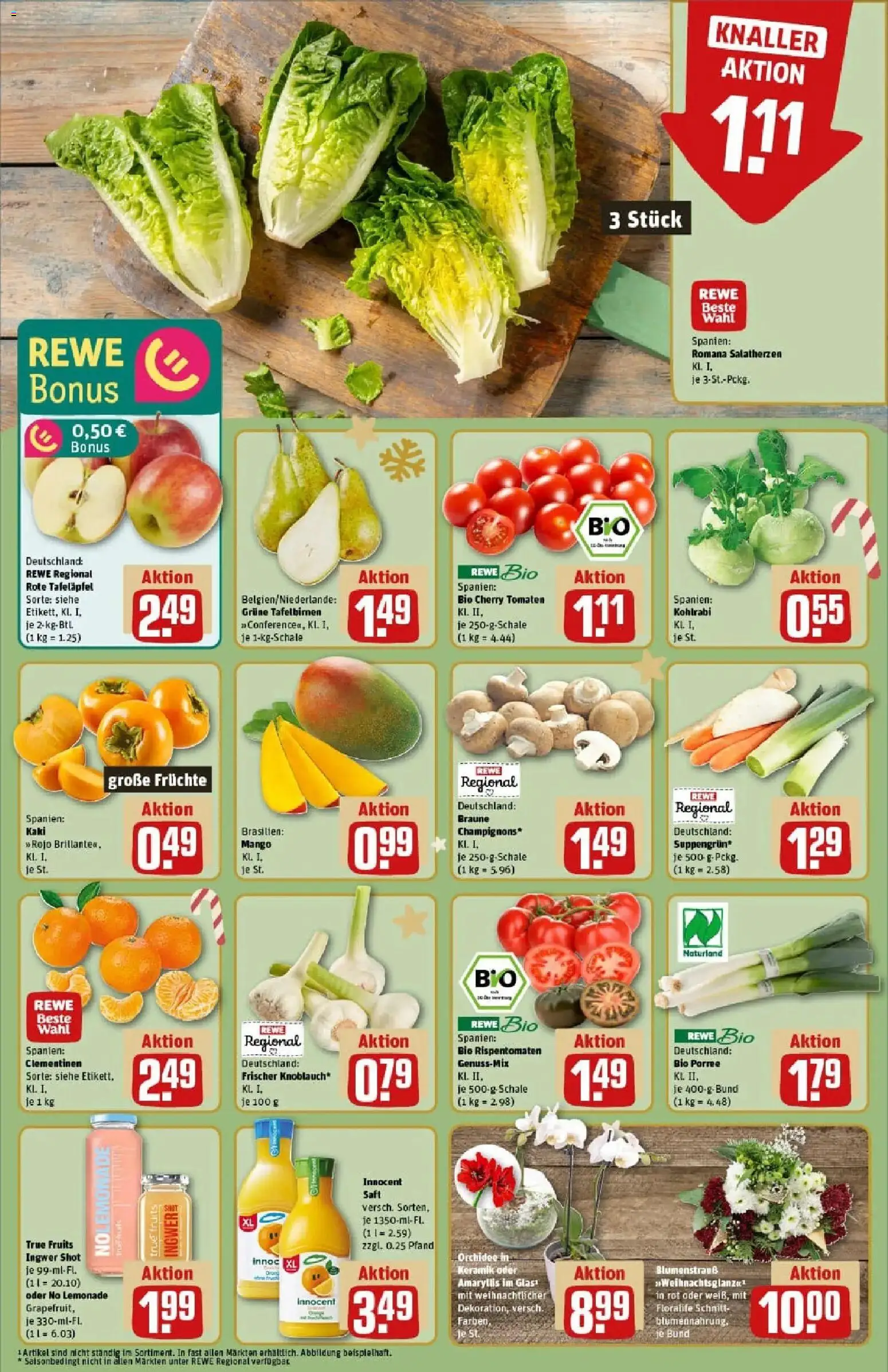 Rewe prospekt Stolberg / Breinig	 – gültig ab 01.12.2025 | Seite: 12 | Produkte: Orchidee, Mango, Knoblauch, Saft