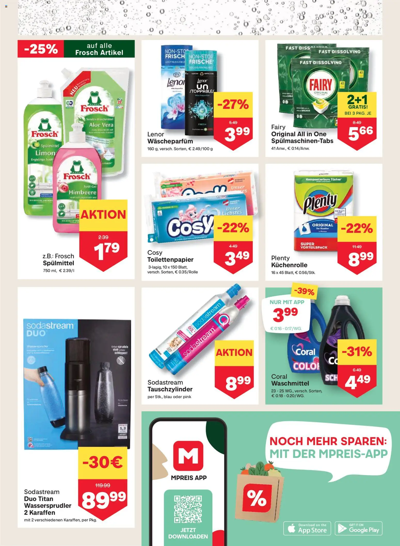 MPREIS Hohenems gültig ab 06.02.2026 | Seite: 10 | Produkte: Spülmaschinentabs, Himbeere, Waschmittel