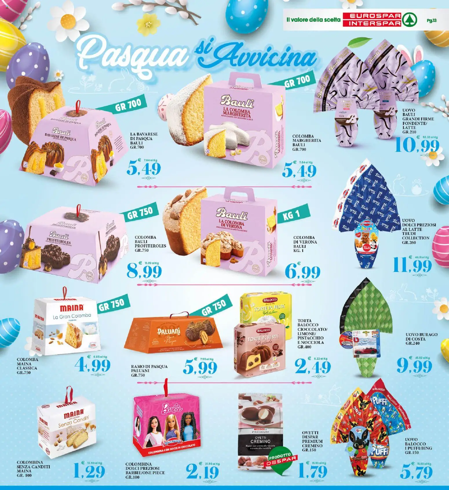 Volantino Interspar del 06.03.2026 | Pagina: 13 | Prodotti: Cioccolato, Latte, Torta