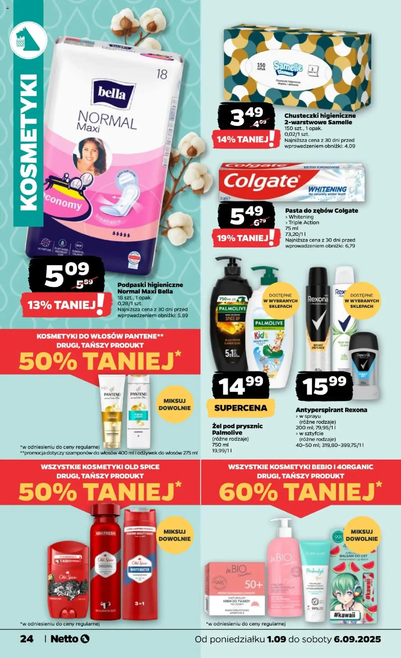 Netto gazetka - Spożywcza od 01.09.2025 | Strona: 24 | Produkty: Prysznic, Żel pod prysznic, Antyperspirant, Pasta do zębów