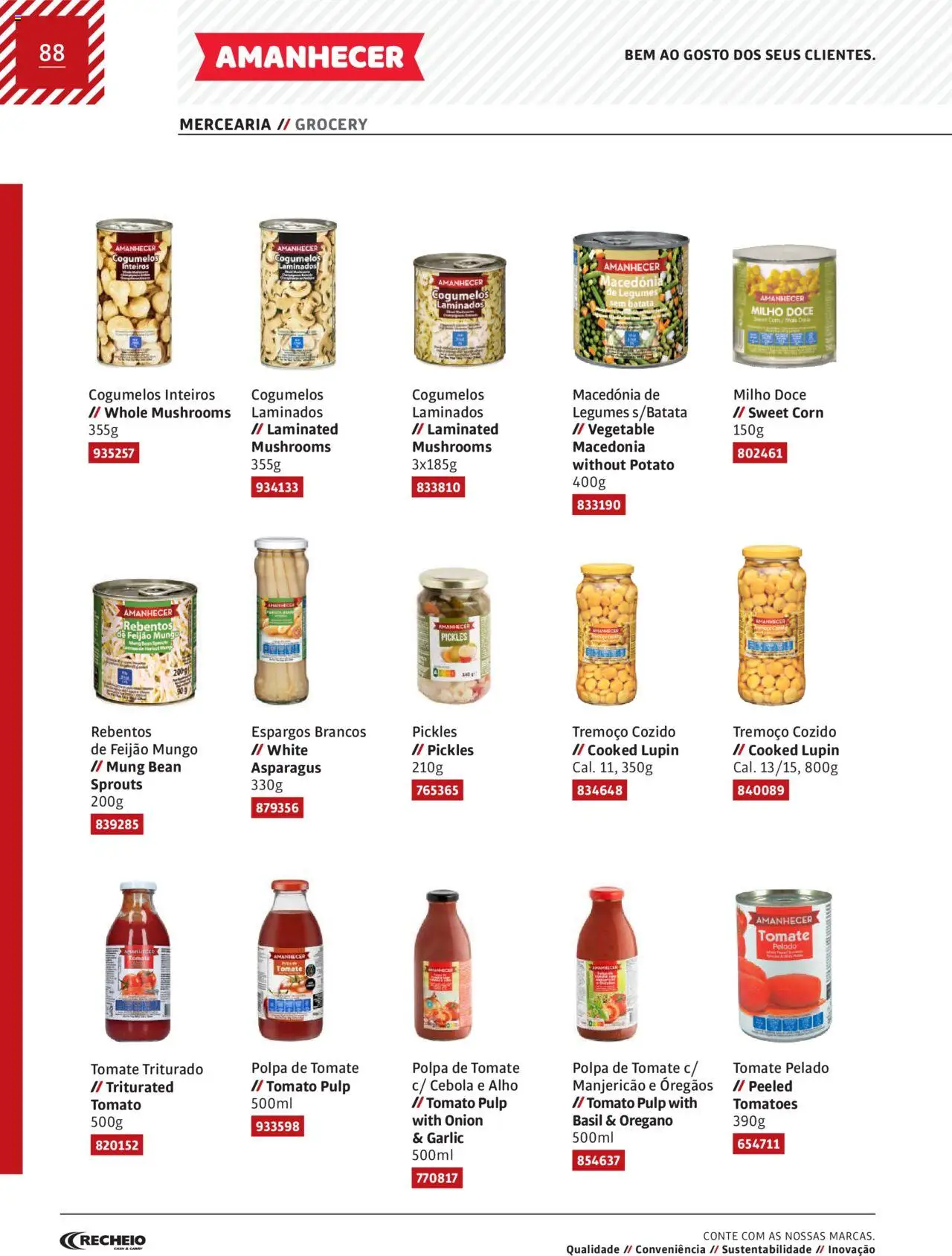 Recheio AS NOSSAS MARCAS │ válido de 19.12.2023 | Página: 88 | Produtos: Orégãos, Cebola, Cogumelos, Milho