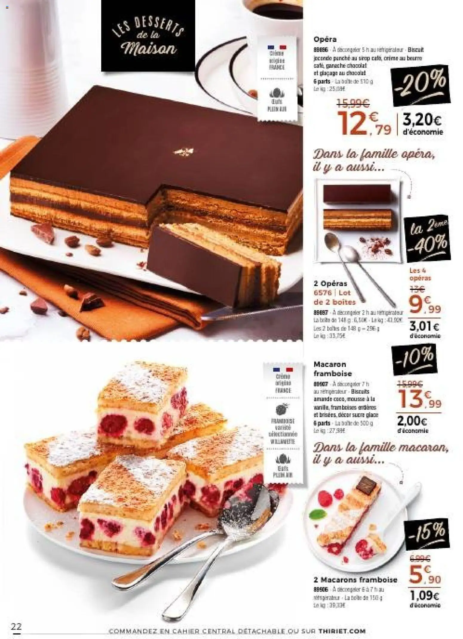 {H1} | Page: 22 | Produits: Framboise, Sucre glace, Mousse, Macarons