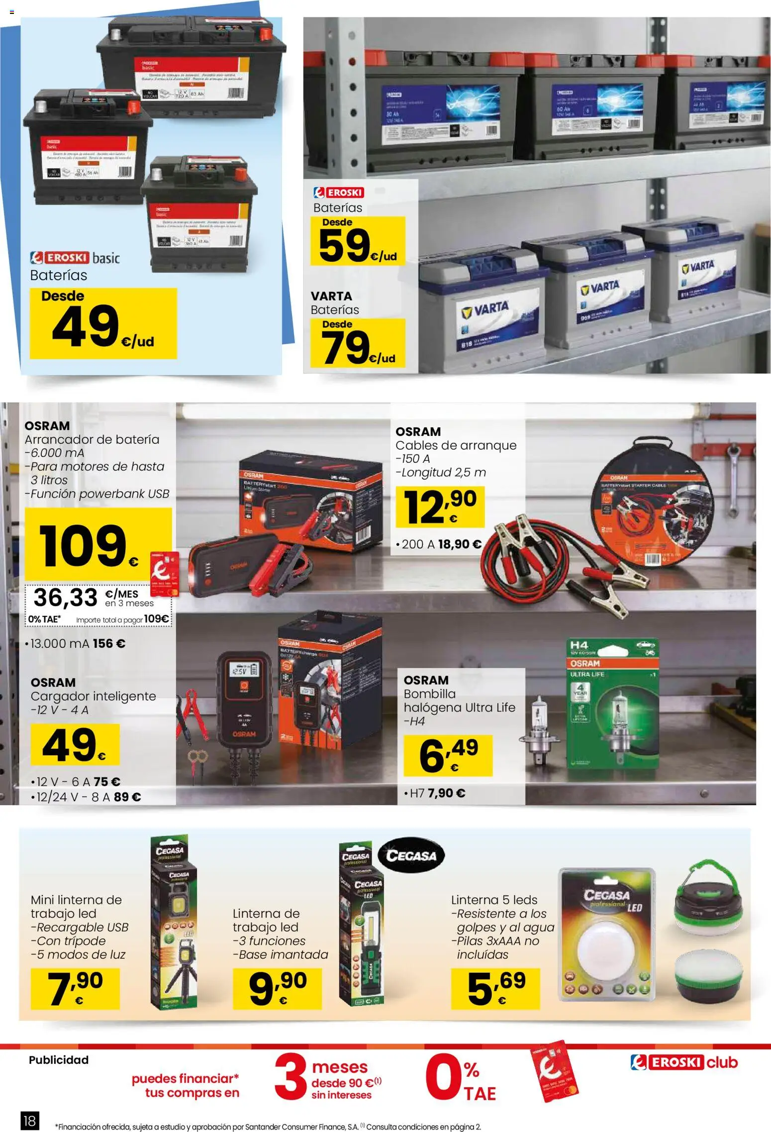 Eroski - Qué planazo │ válido desde el 26.03.2026 | Página: 18 | Productos: Cable, USB, Bombilla, Batería