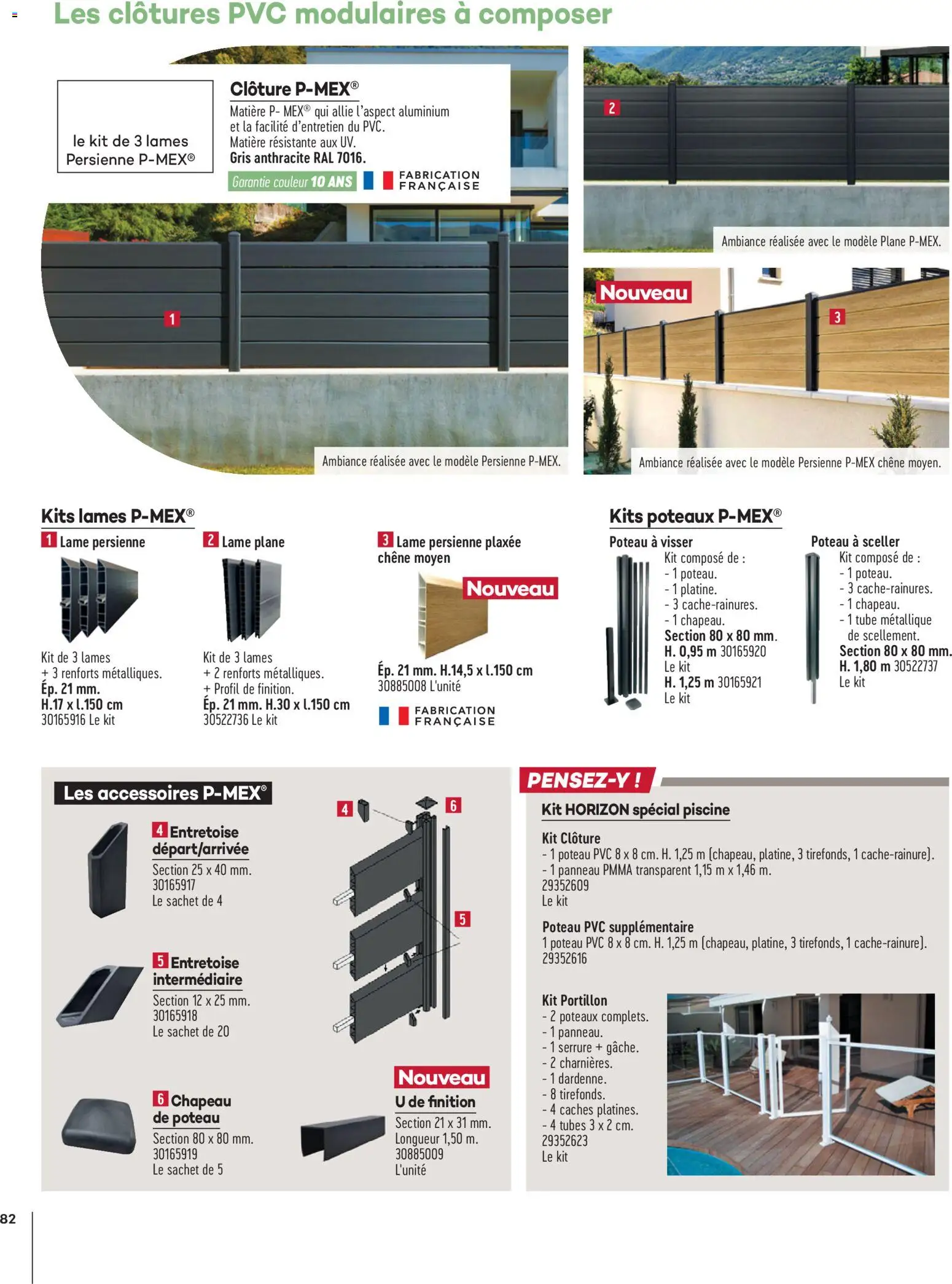 {H1} | Page: 82 | Produits: Clôture, Chapeau