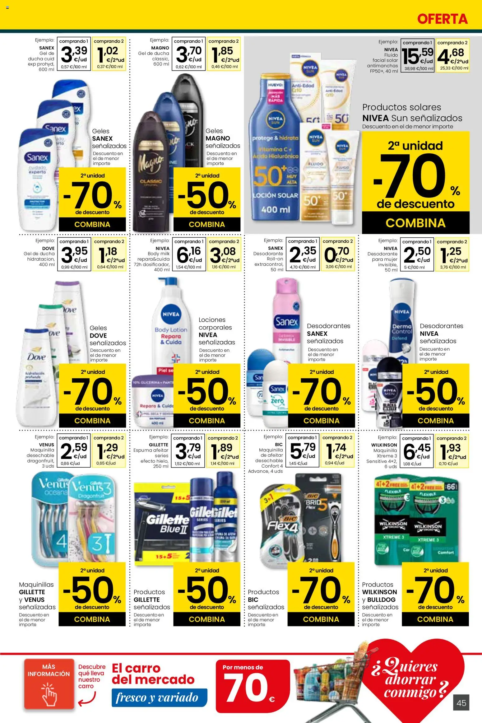 Eroski - Quieres ahorrar conmigo Center │ válido desde el 26.03.2026 | Página: 45 | Productos: Gel de ducha, Desodorante, PC, Ducha