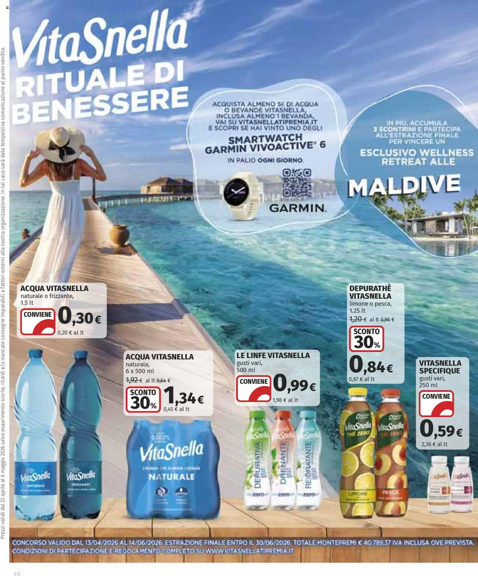 Volantino Ipercoop del 23.04.2026 | Pagina: 40 | Prodotti: Acqua, Limone, Data, Smartwatch