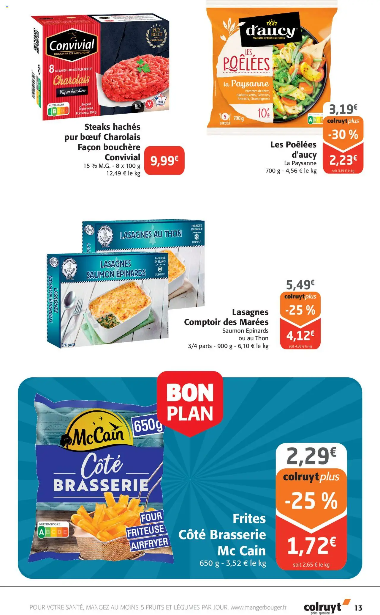  | Page: 13 | Produits: Frites, Lasagnes, Pommes, Saumon
