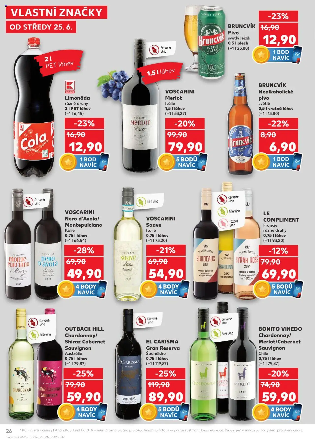 Kaufland leták od 25.06.2025 | Strana: 26 | Produkty: Plech, Cabernet Sauvignon, Body, Láhev