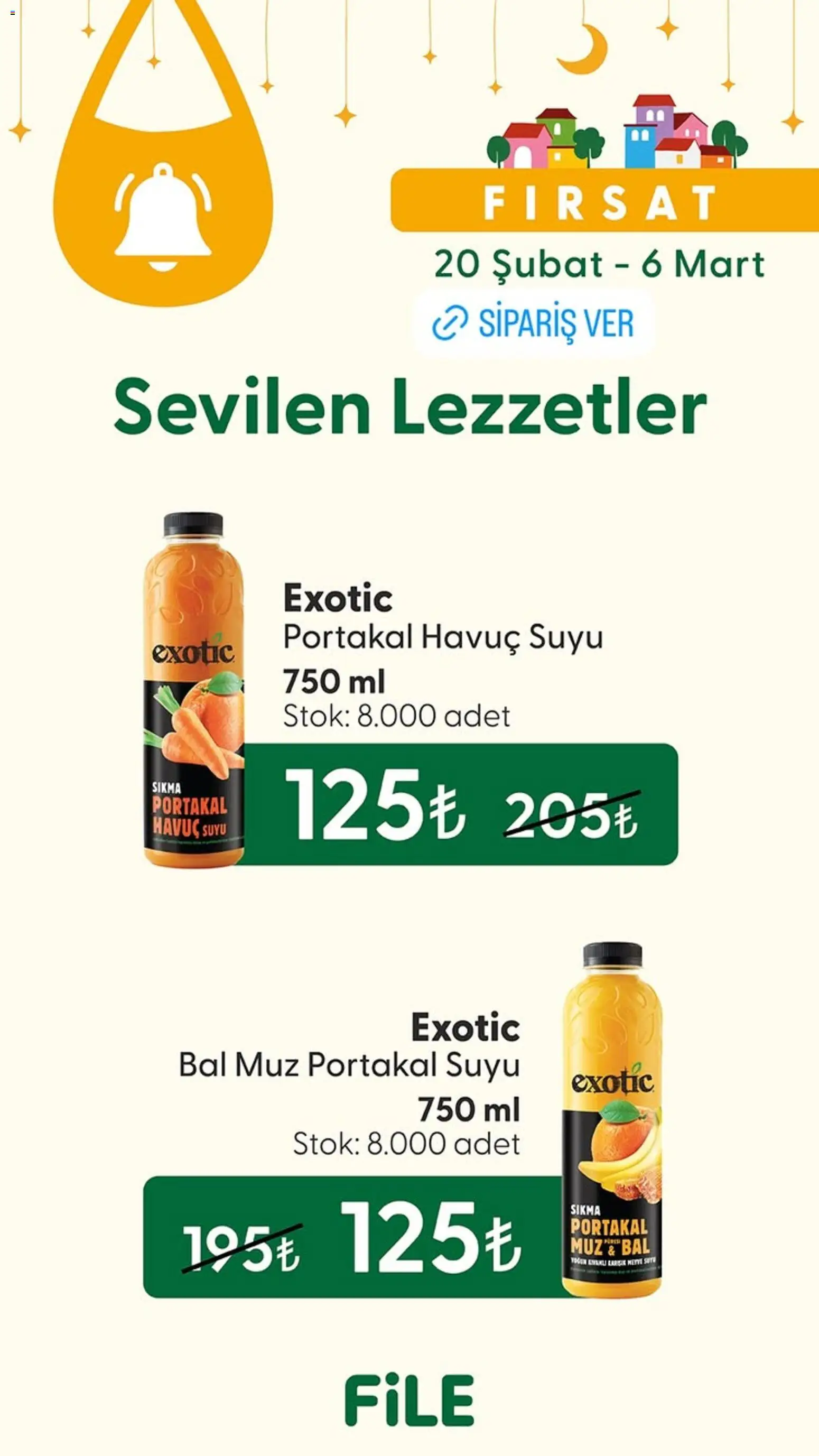 File Market İndirim - 20.02.2026 tarihinden itibaren geçerlidir | Sayfa: 2 | Ürünler: Portakal, Muz, Havuç