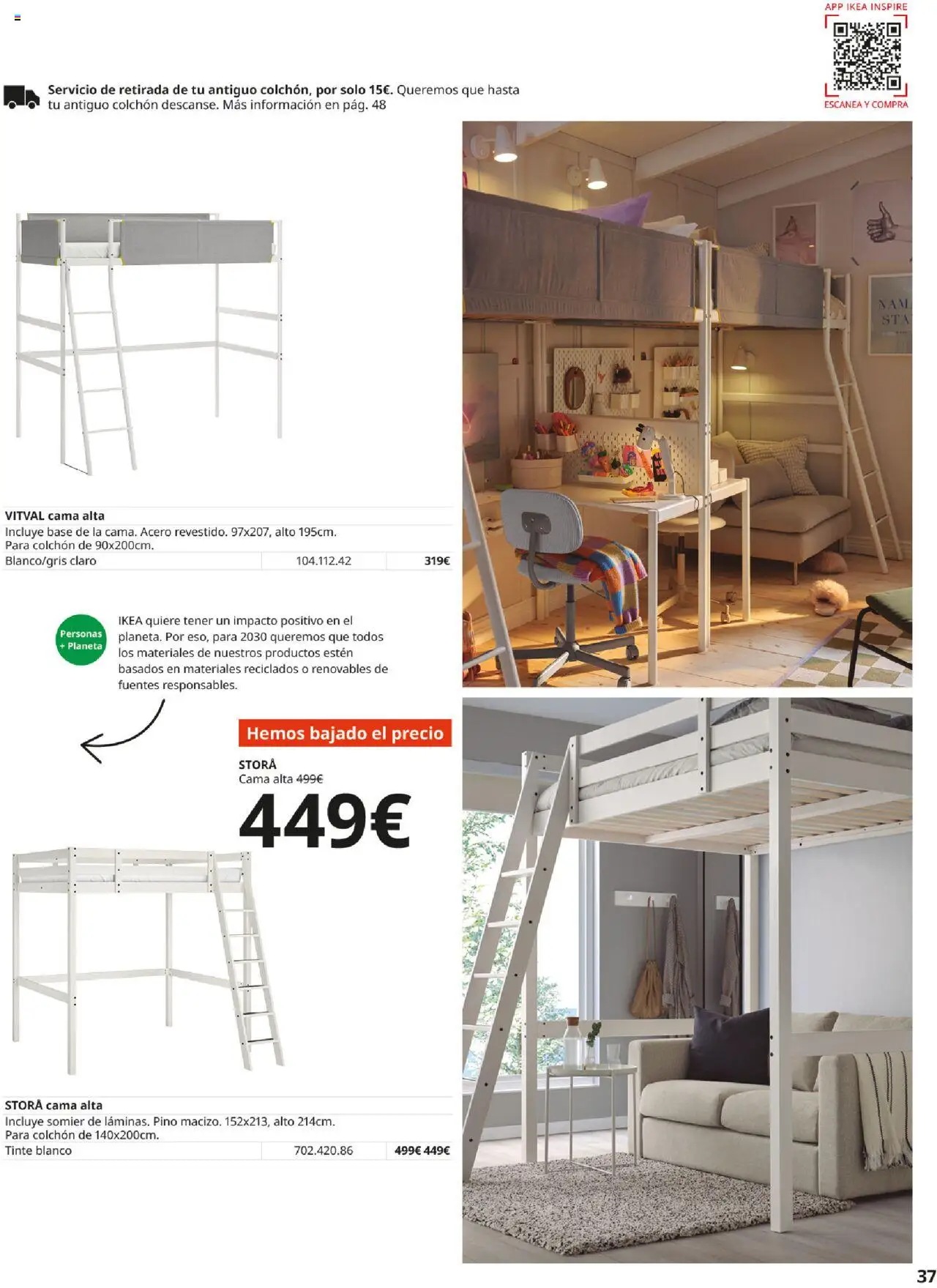 Catálogo IKEA Muebles para el dormitorio │ válido desde el 01.09.2025 | Página: 37 | Productos: Tinte, Somier, Colchon, Cama
