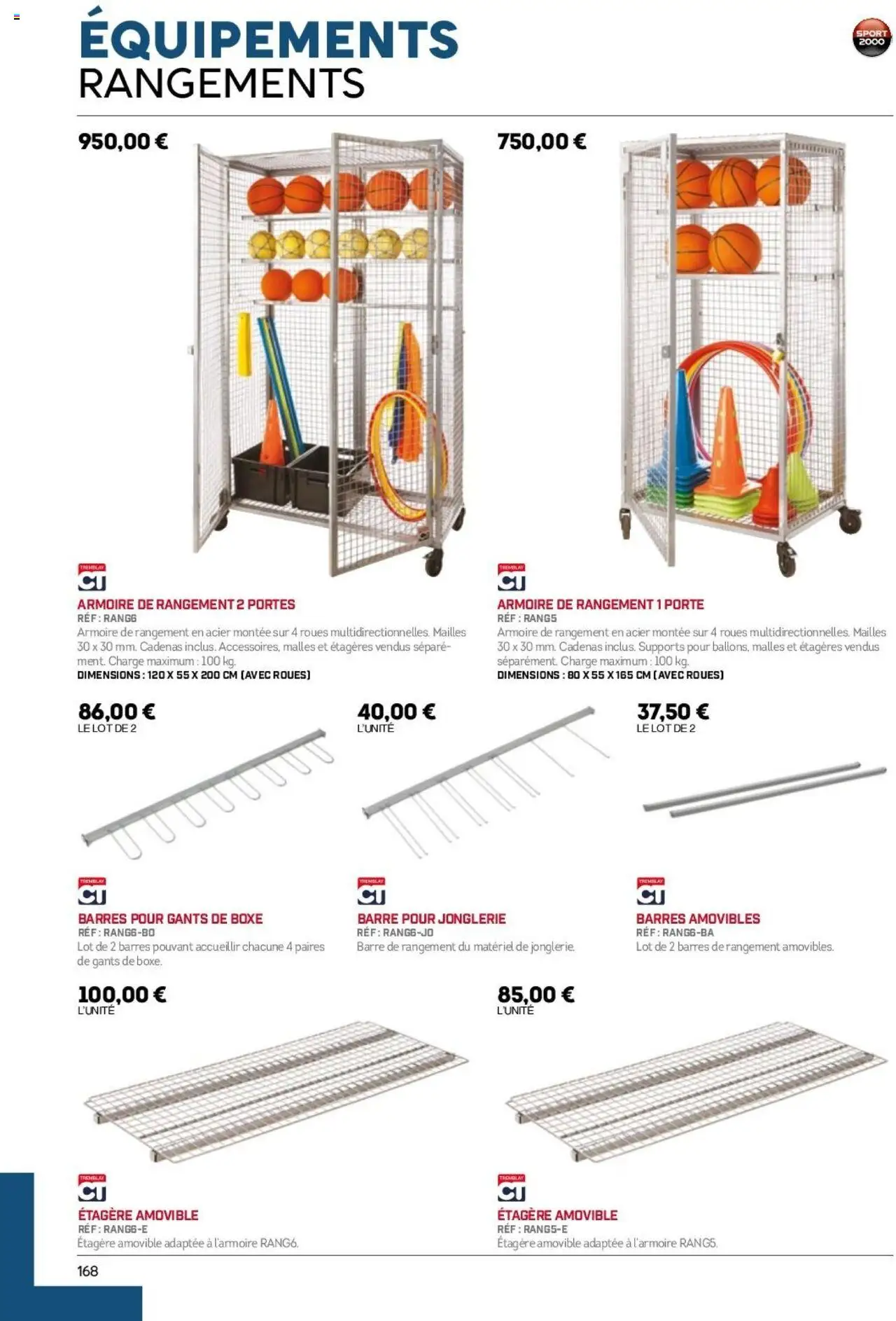  | Page: 168 | Produits: Armoire, Étagère, Portes, Gants de boxe