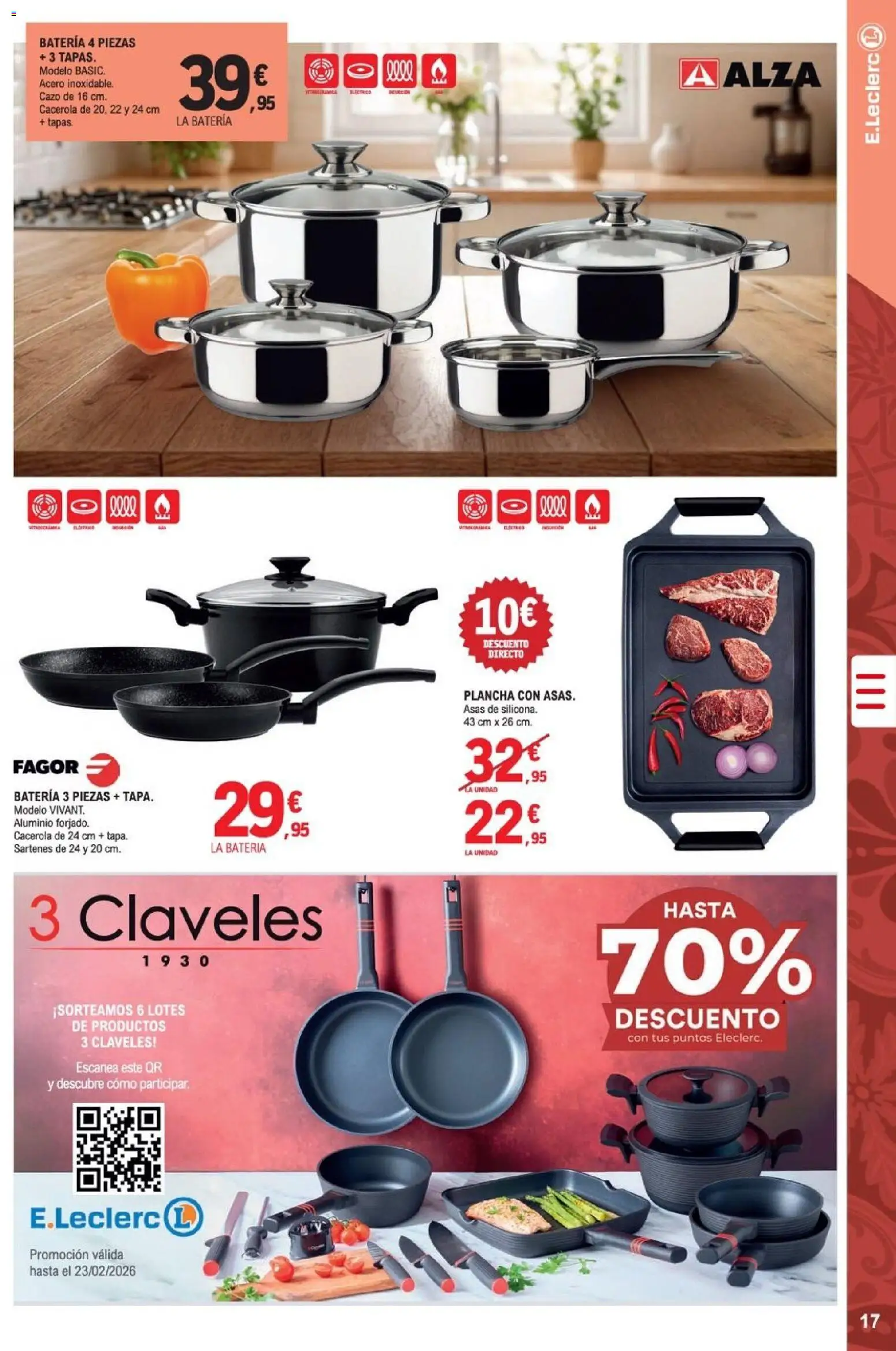 E.Leclerc folleto │ válido desde el 07.01.2026 | Página: 17 | Productos: Plancha, Batería