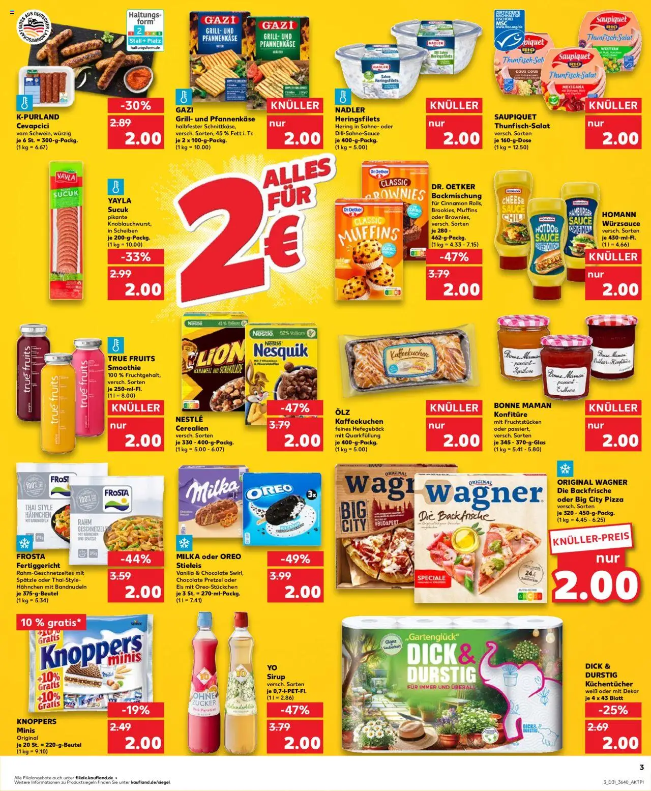 Kaufland prospekt Frankfurt (Oder)	 - gültig ab dem 31.07.2025 | Seite: 3 | Produkte: Schokolade, Sirup, Kuchen, Salat