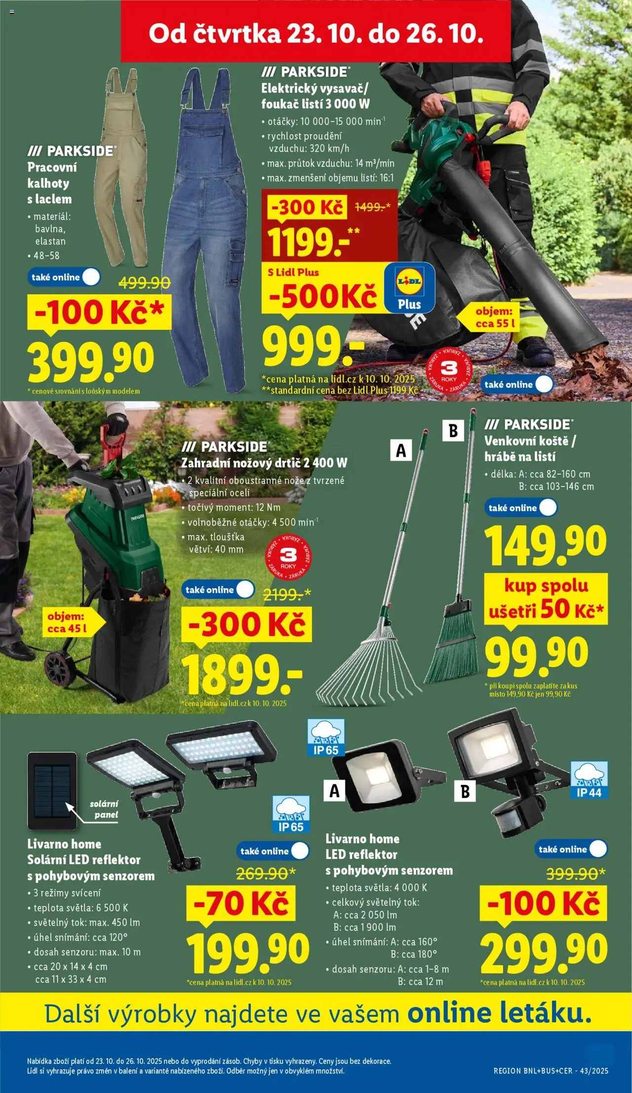 Lidl leták - Spotřební zboží od 20.10.2025 | Strana: 27 | Produkty: Parkside, LED reflektor, Drtič, Hrábě