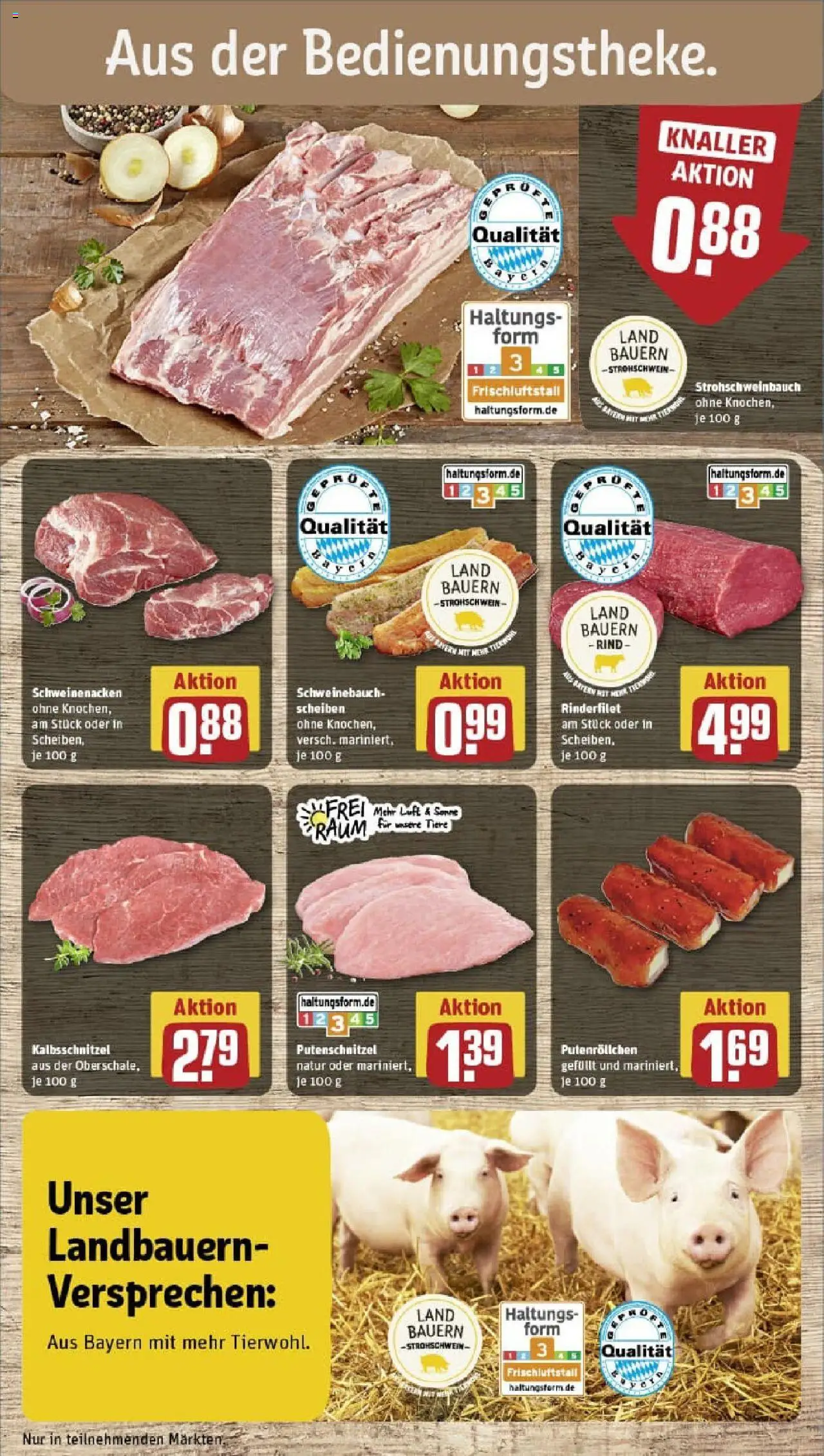 Rewe prospekt Rosenheim	 - gültig ab dem 27.07.2025 | Seite: 14 | Produkte: Rinderfilet, Schweinebauch, Schweinenacken, Putenschnitzel