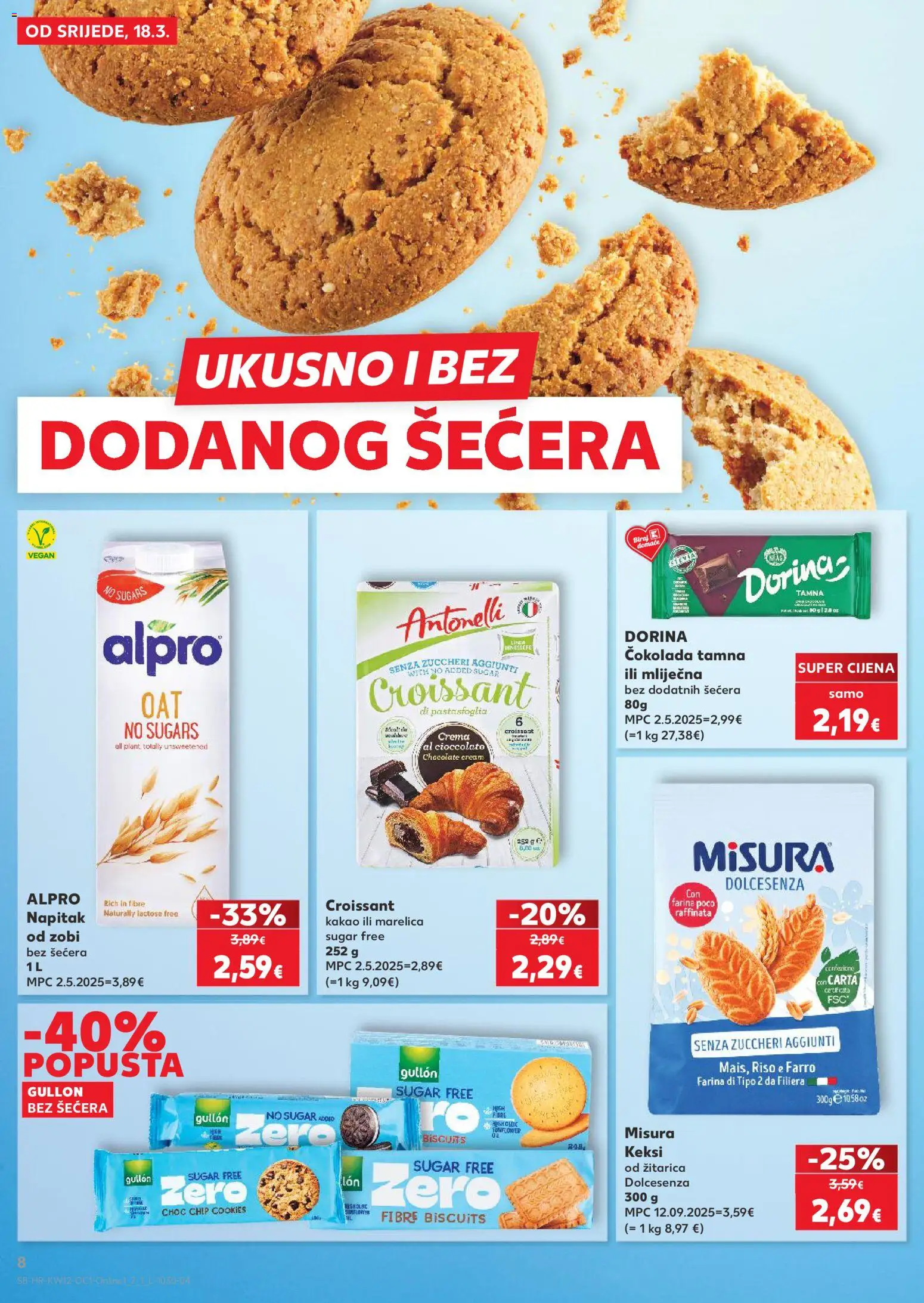 Kaufland katalog | vrijedi od 18.03.2026 | Stranica: 8 | Proizvodi: Dorina, Čokolada, Alpro, Kakao