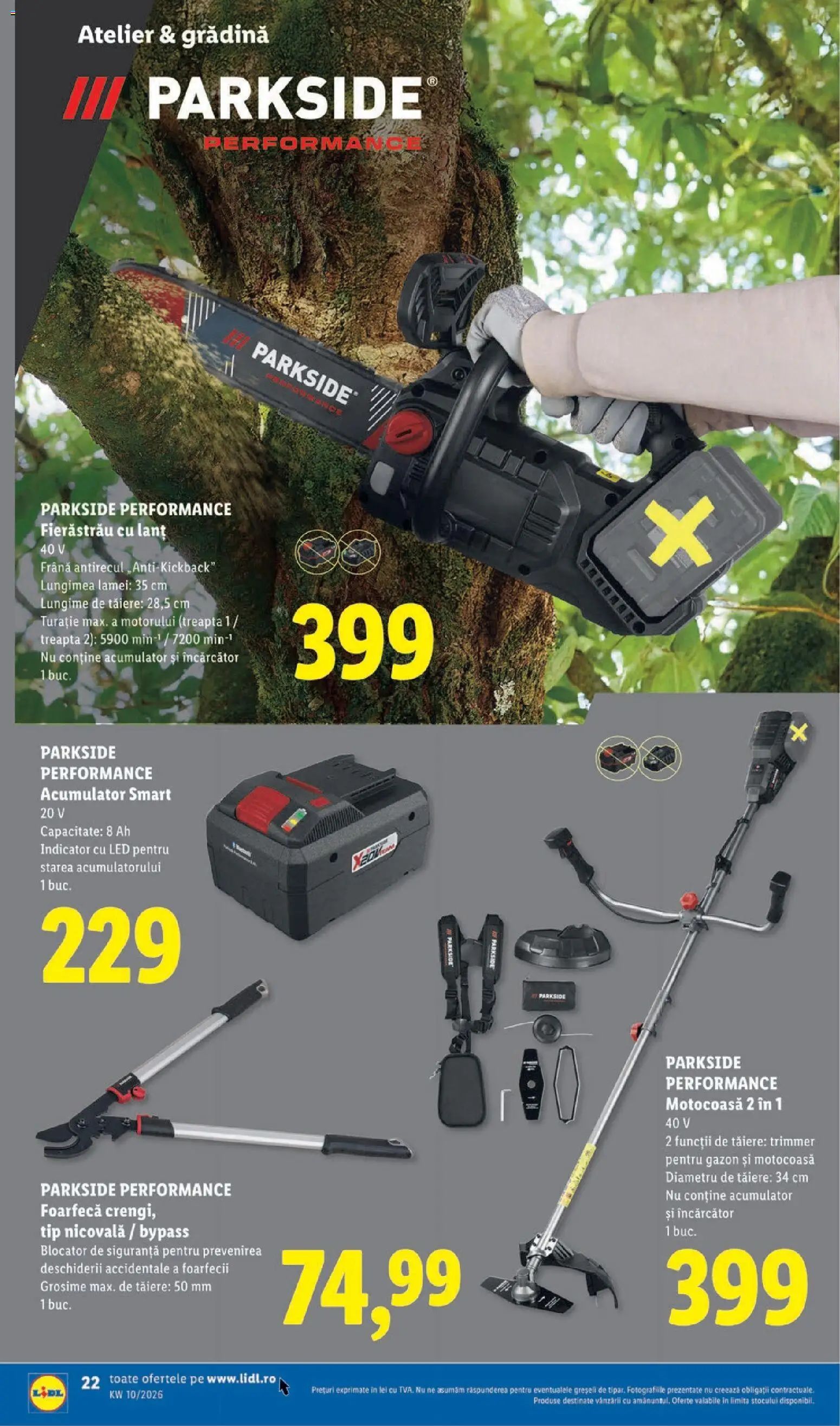 Noul catalog Lidl – valabil de la 02.03.2026 | Pagină: 22 | Produse: Trimmer, Încărcător, Babak