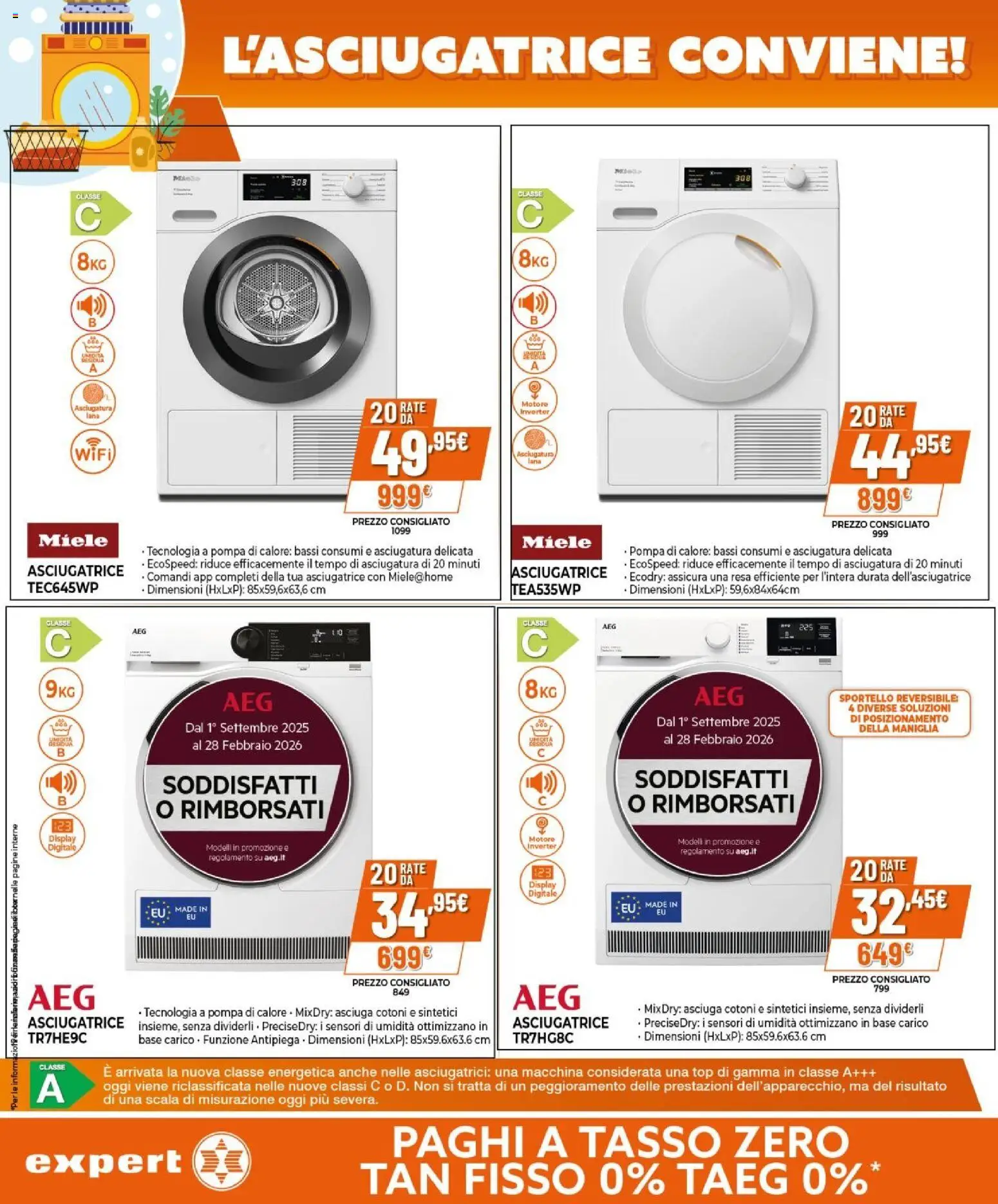 Volantino Expert del 15.01.2026 | Pagina: 17 | Prodotti: Top, Asciugatrice, Scala, Miele