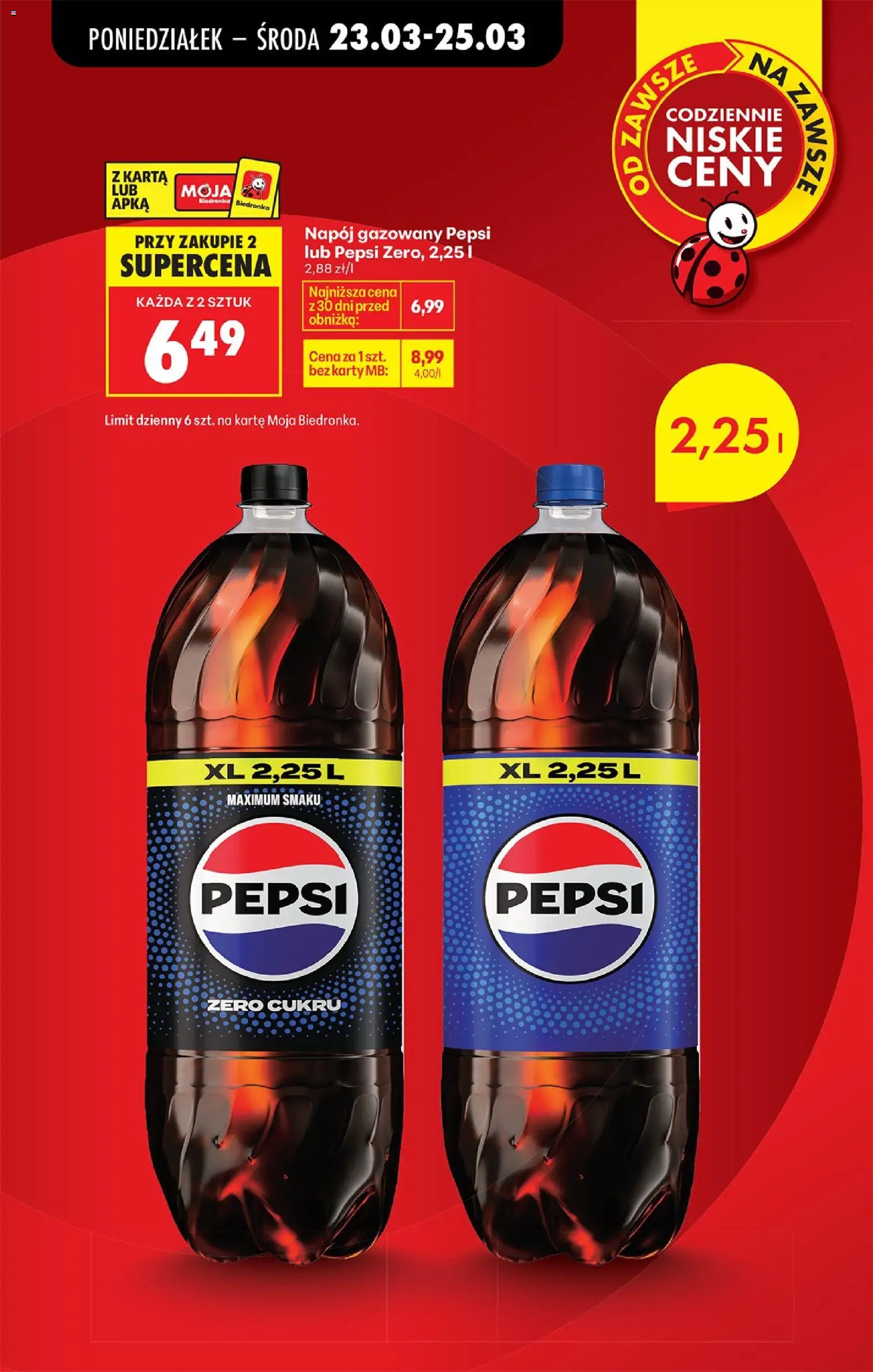 Biedronka Polsko leták od 23.03.2026 | Strana: 24 | Produkty: Pepsi, Pepsi Zero, Karty