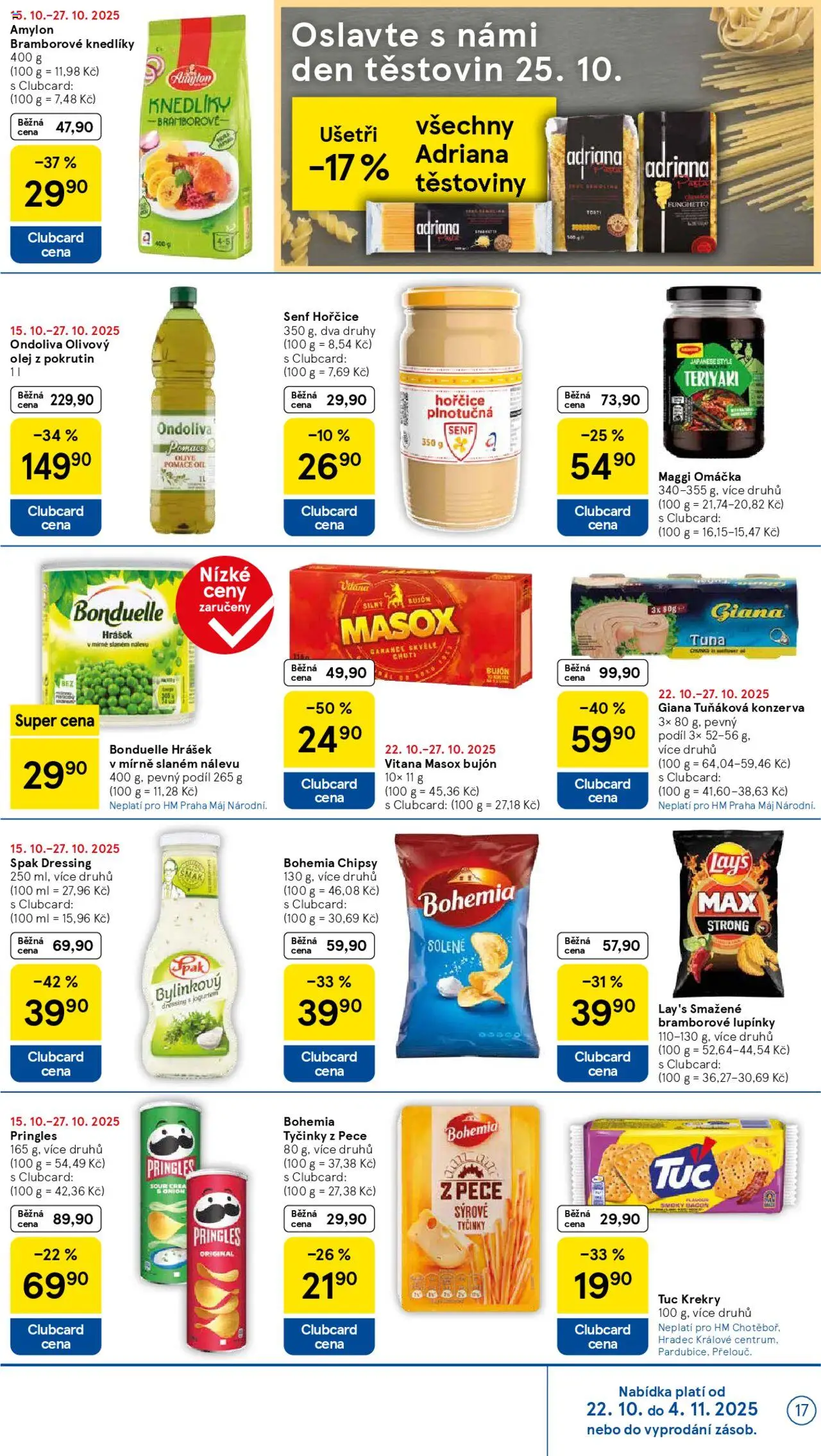 Tesco leták - Hypermarket od 22.10.2025 | Strana: 17 | Produkty: Maggi, Pringles, Tyčinky, Hrášek