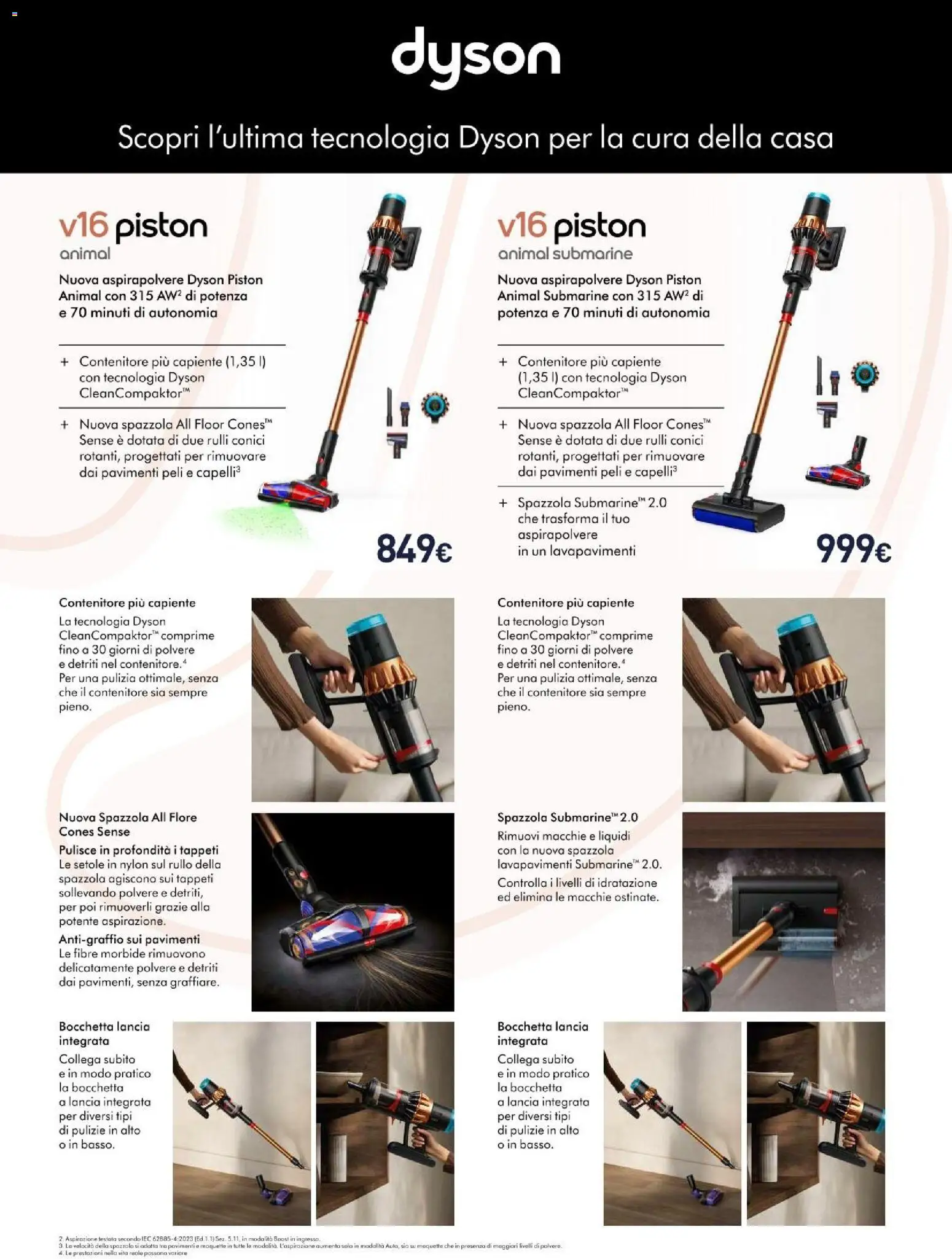 Volantino Unieuro del 06.12.2025 | Pagina: 44 | Prodotti: Rullo, Contenitore, Aspirapolvere, Dyson