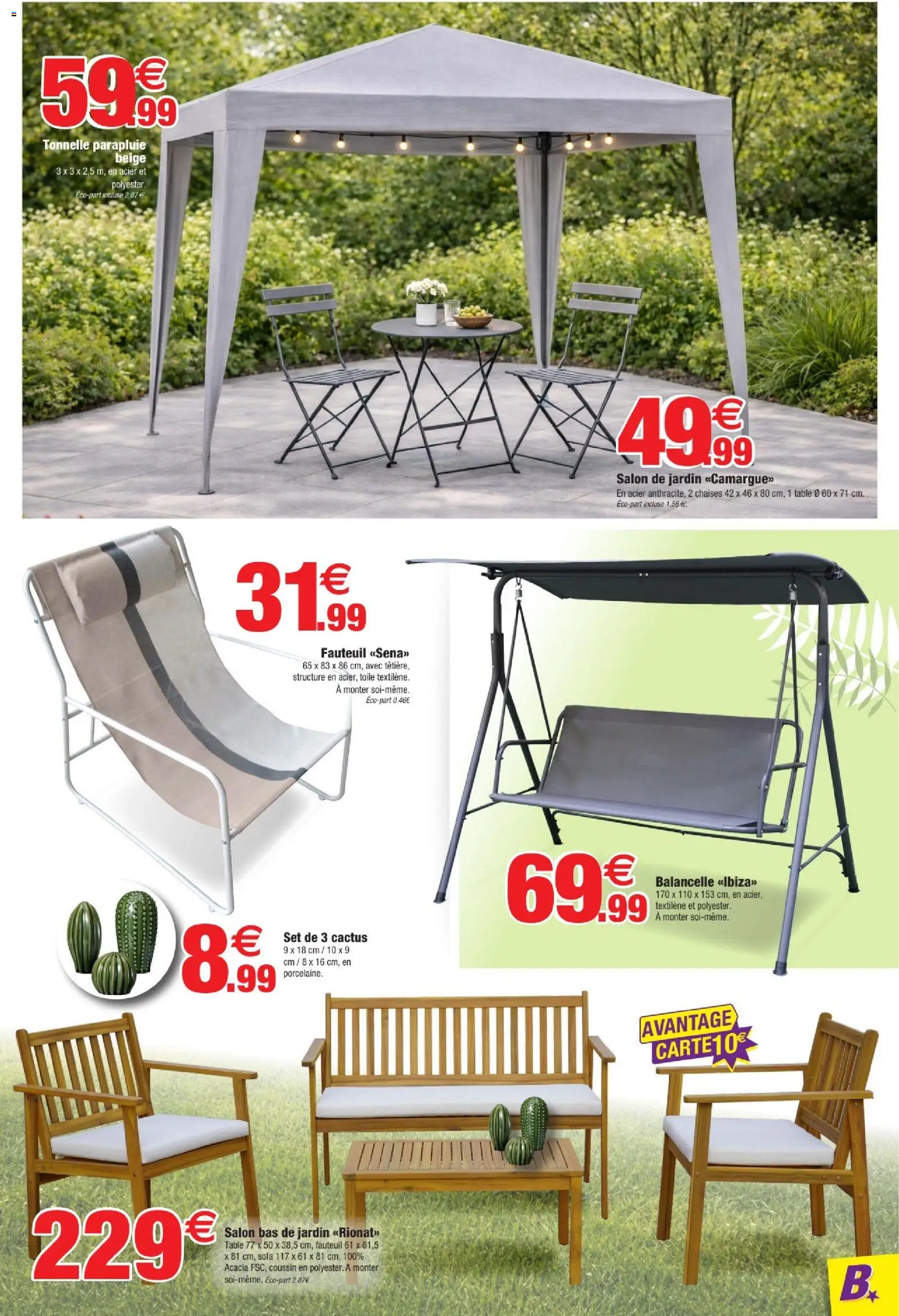 {H1} | Page: 3 | Produits: Salon de jardin, Tonnelle, Fauteuil, Table