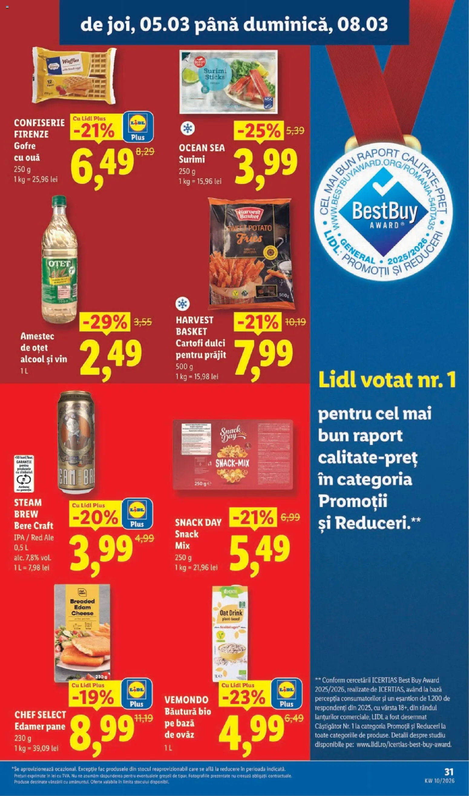 Noul catalog Lidl – valabil de la 02.03.2026 | Pagină: 31 | Produse: Şerit ödül, Oțet, Vin, Cartofi