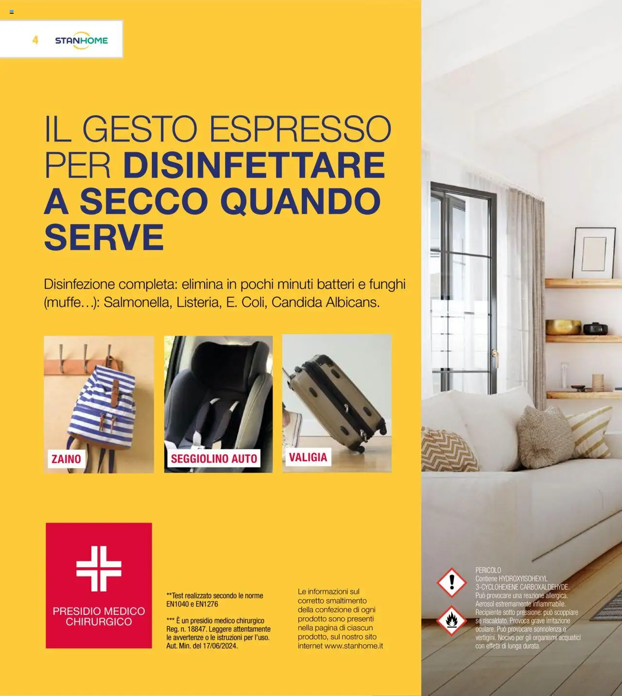Volantino Stanhome del 05.08.2025 | Pagina: 4 | Prodotti: Zaino, Valigia, Funghi, Seggiolino