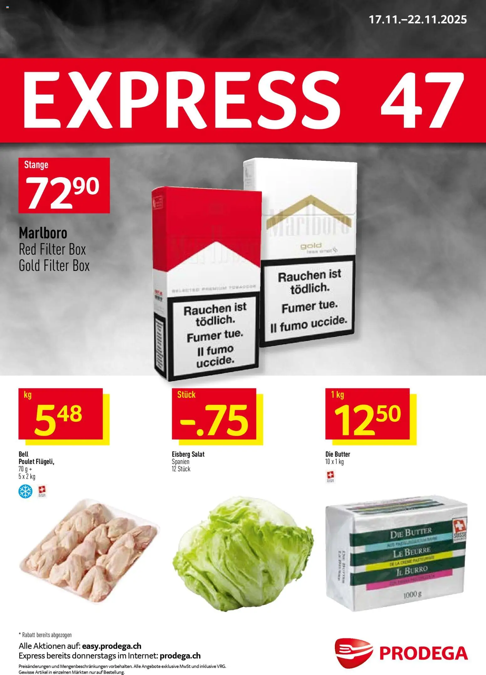 Prodega Aktionen – gültig ab 17.11.2025 | Seite: 1 | Produkte: Box, Butter, Salat