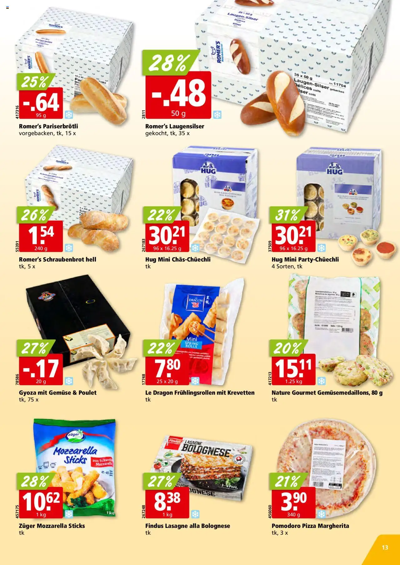 Aligro Aktionen - Chavannes, Matran, Genf, Sitten ab 02.06.2025 | Seite: 13 | Produkte: Pizza, Gemüse