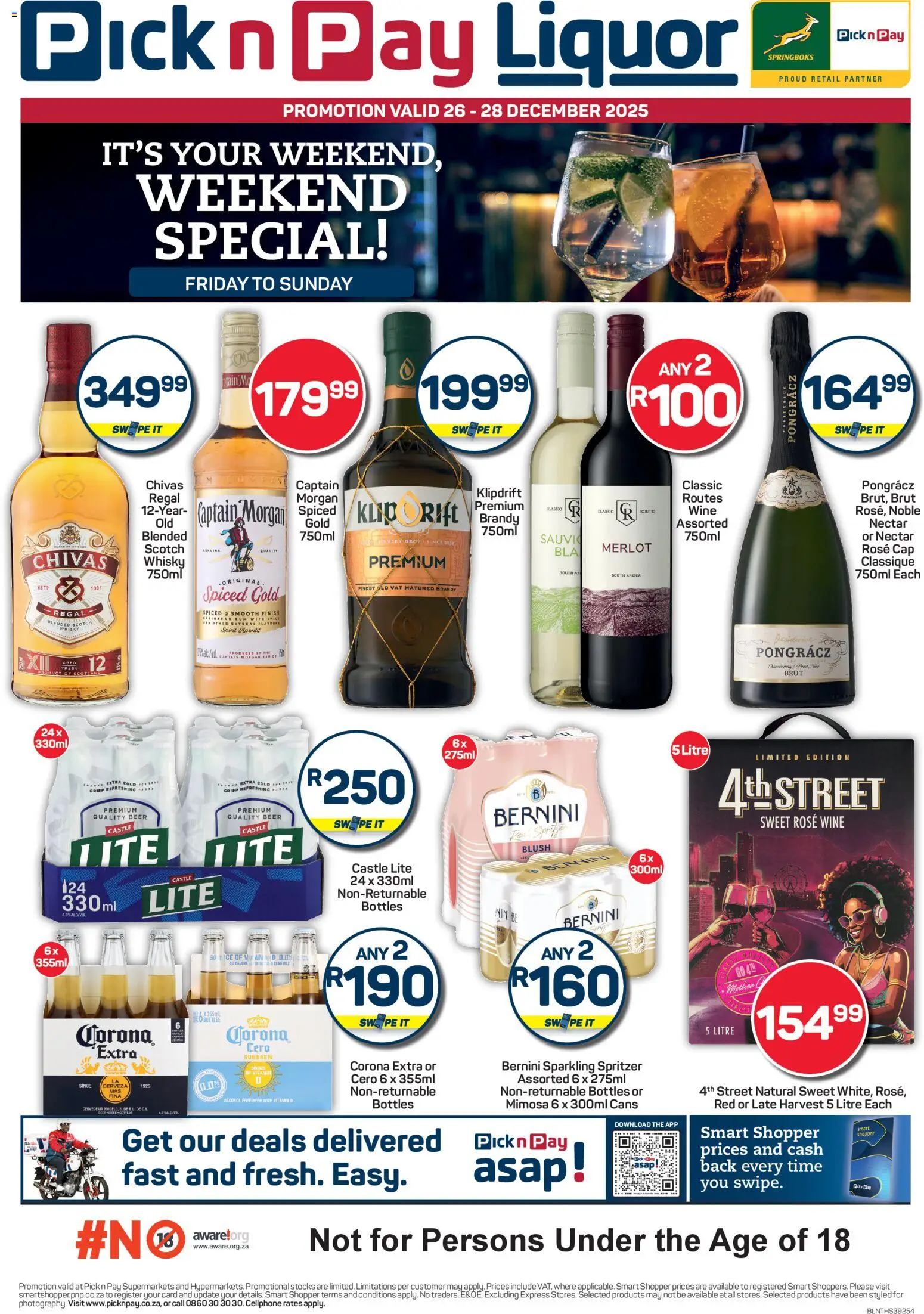 New Pick n Pay catalogue – valid from 26.10.2025 | Page: 1 | Products: Cap, Wine, Beer, Blush