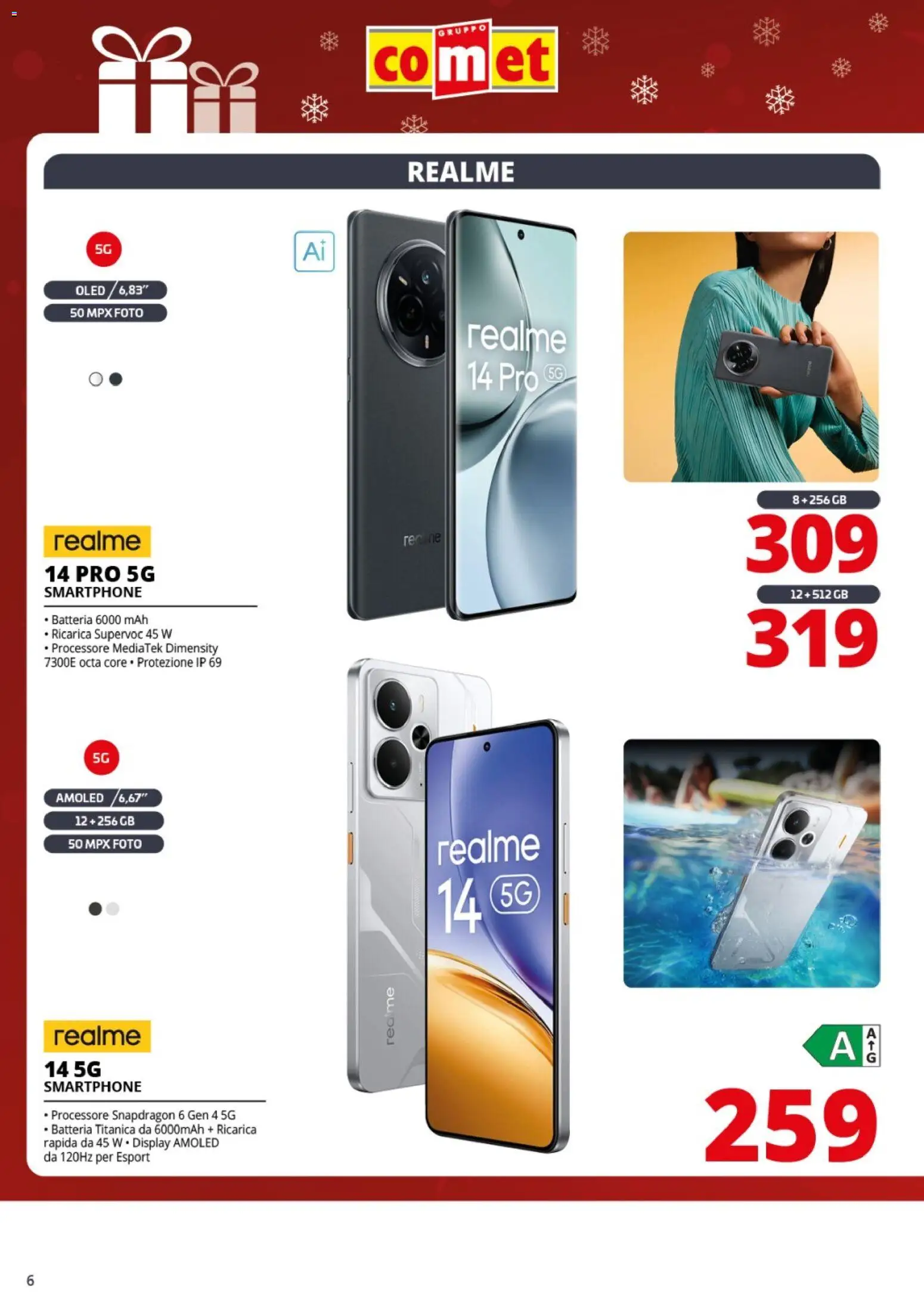 Volantino Comet del 12.12.2025 | Pagina: 6 | Prodotti: Smartphone, Batteria