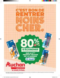 Auchan - Prévisualisation de Auchan Rentrée des classes : c'est bon de rentrer moins cher dans votre super valide à partir de 19.08.2025