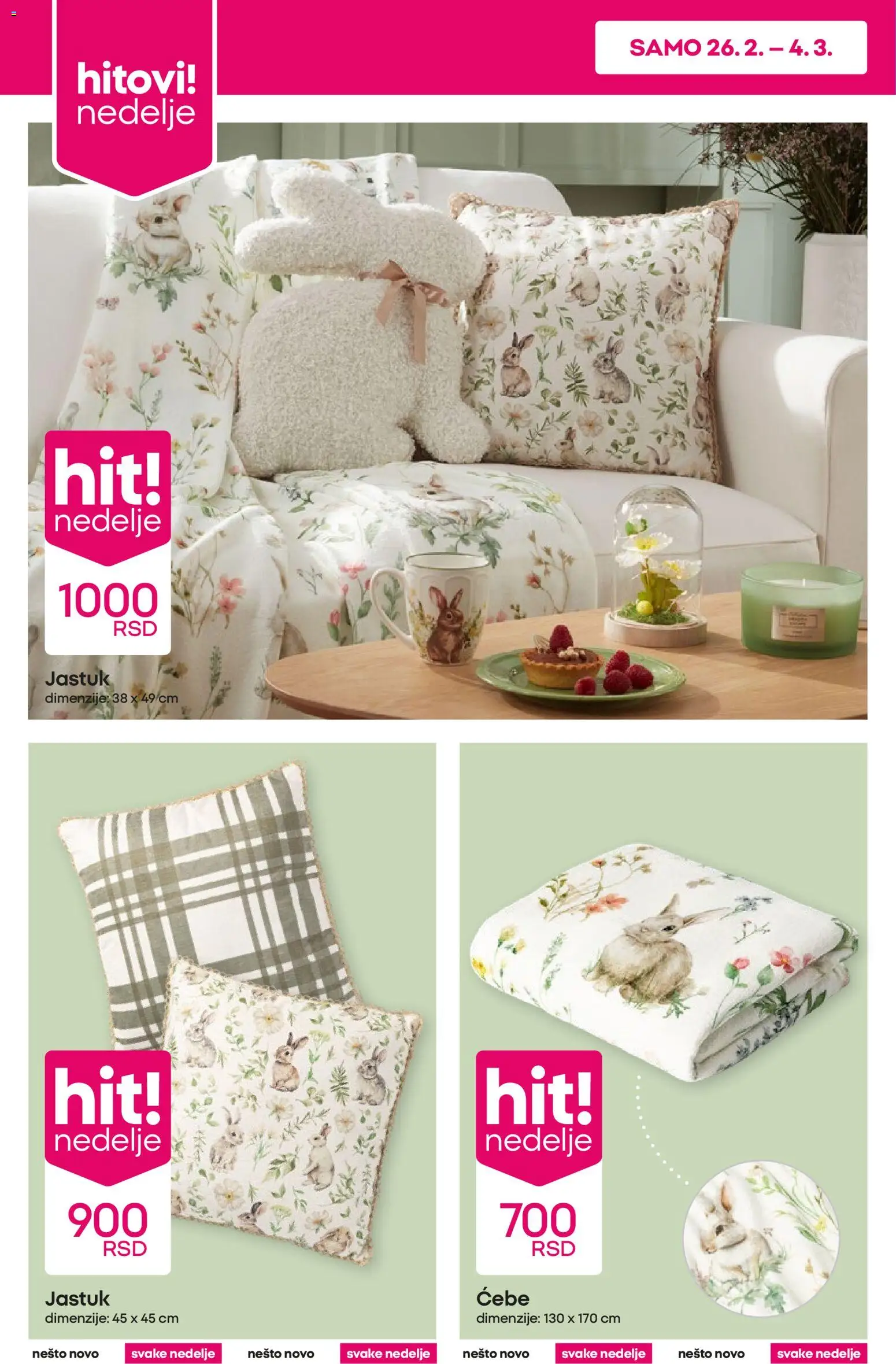 Pepco katalog - važi od 26.02.2026 | Strana: 4 | Proizvode: Jastuk, Ćebe