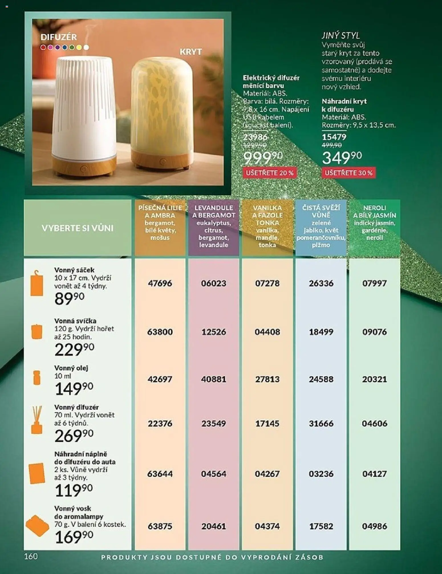 Avon Black Friday od 01.11.2025 | Strana: 160 | Produkty: Difuzér, Olej, Svíčka, Fazole