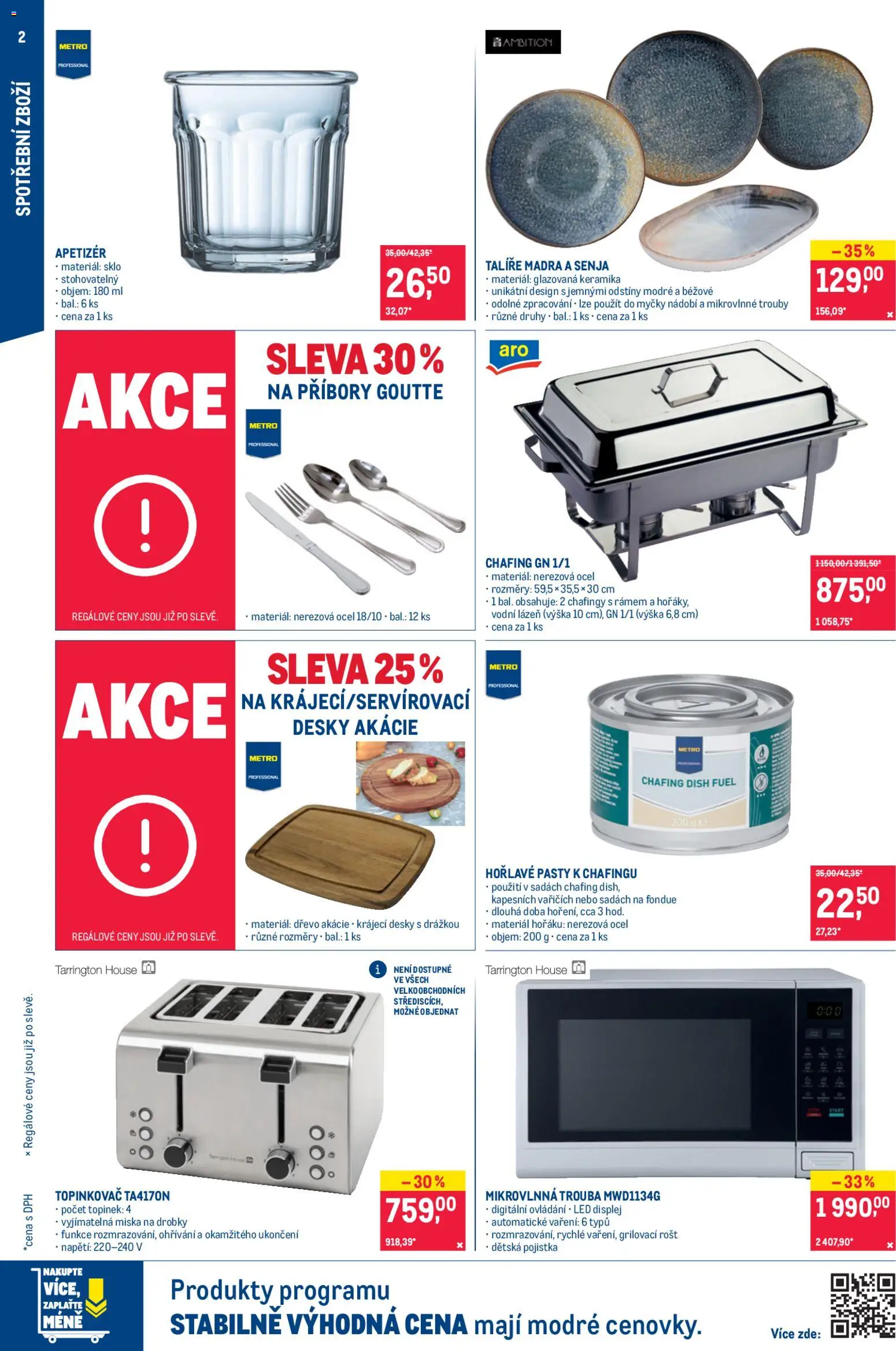 Makro leták - Spotřební zboží od 11.02.2026 | Strana: 2 | Produkty: Trouba, Mikrovlnná trouba, Miska, Desky