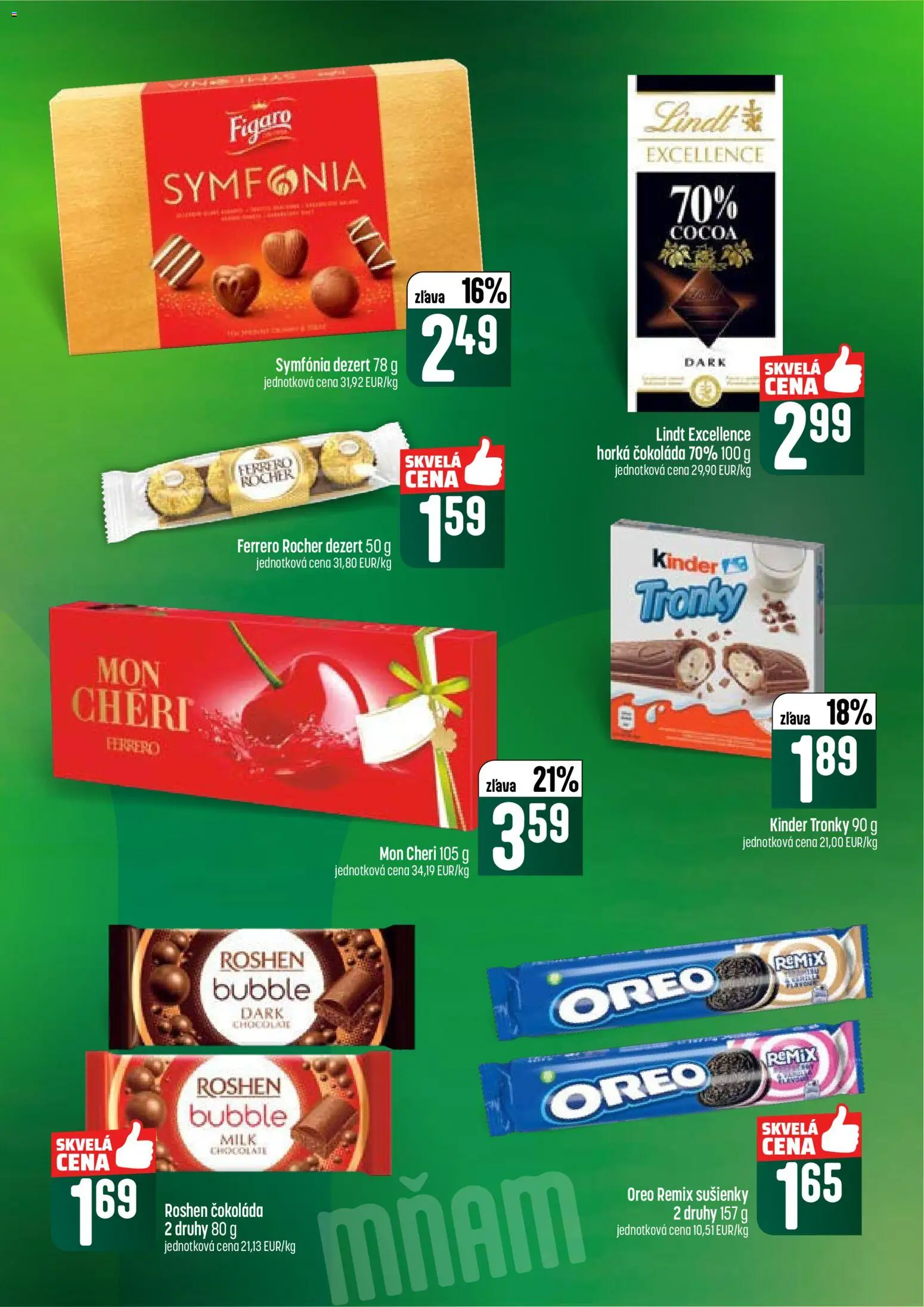 Nové COOP Jednota akcie – leták je platný od 15.01.2026 | Strana: 41 | Produkty: Lindt, Kinder, Mon Chéri, Ferrero Rocher