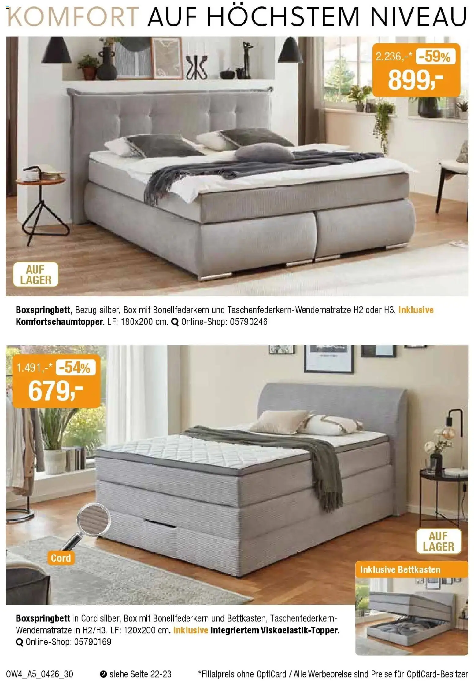 Angebote - Für Zuhause-Liebhaber – gültig ab 01.04.2026 | Seite: 30 | Produkte: Boxspringbett, Box