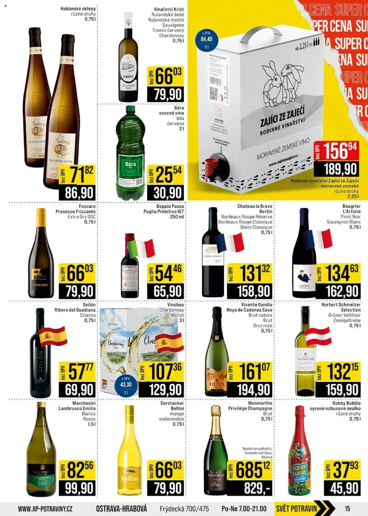 Jip leták - Cash & Carry od 01.04.2026 | Strana: 15 | Produkty: Mango, Prosecco, Pinot Noir, Grüner Veltliner