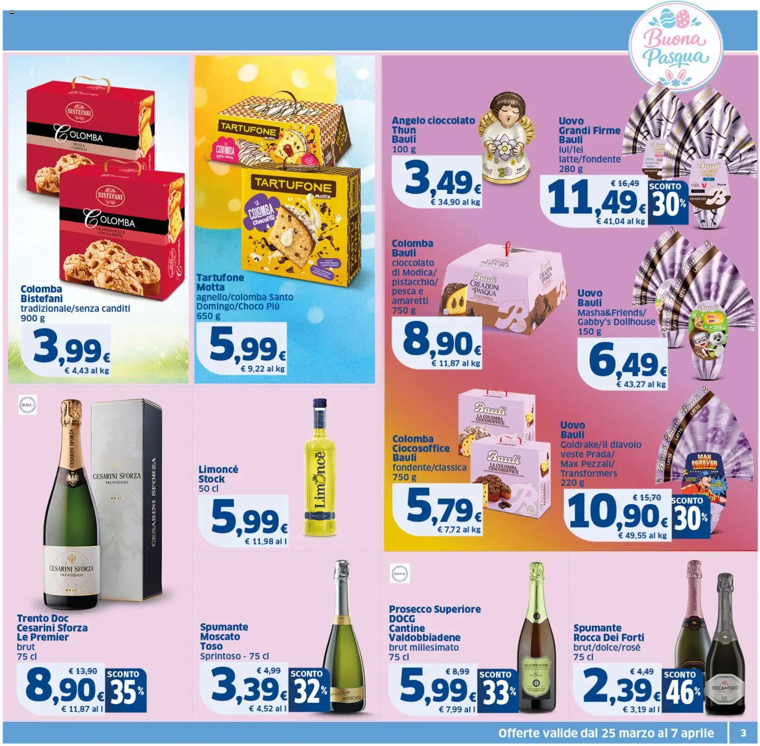 Volantino SIGMA del 25.03.2026 | Pagina: 3 | Prodotti: Cioccolato, Latte, Pesca, Spumante