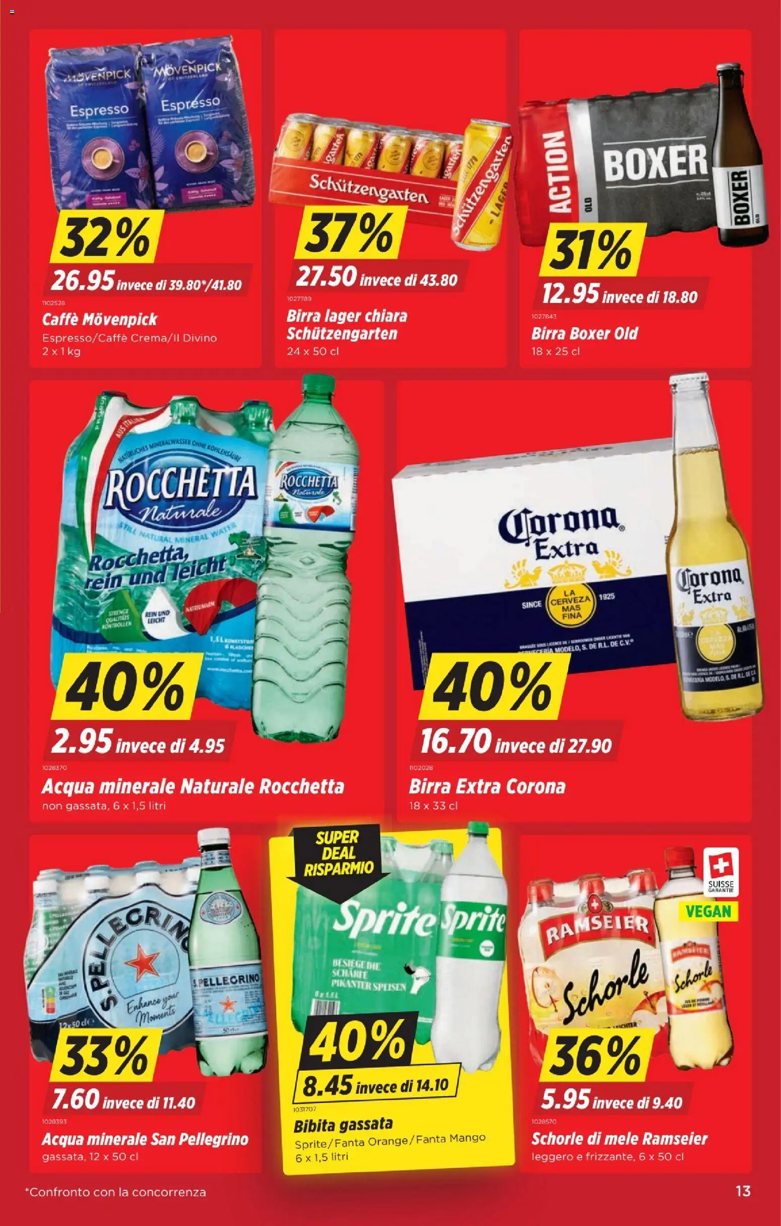 Denner Aktionen IT – gültig ab 20.01.2026 | Seite: 13 | Produkte: Sprite, Mineralwasser, Boxer, Apple