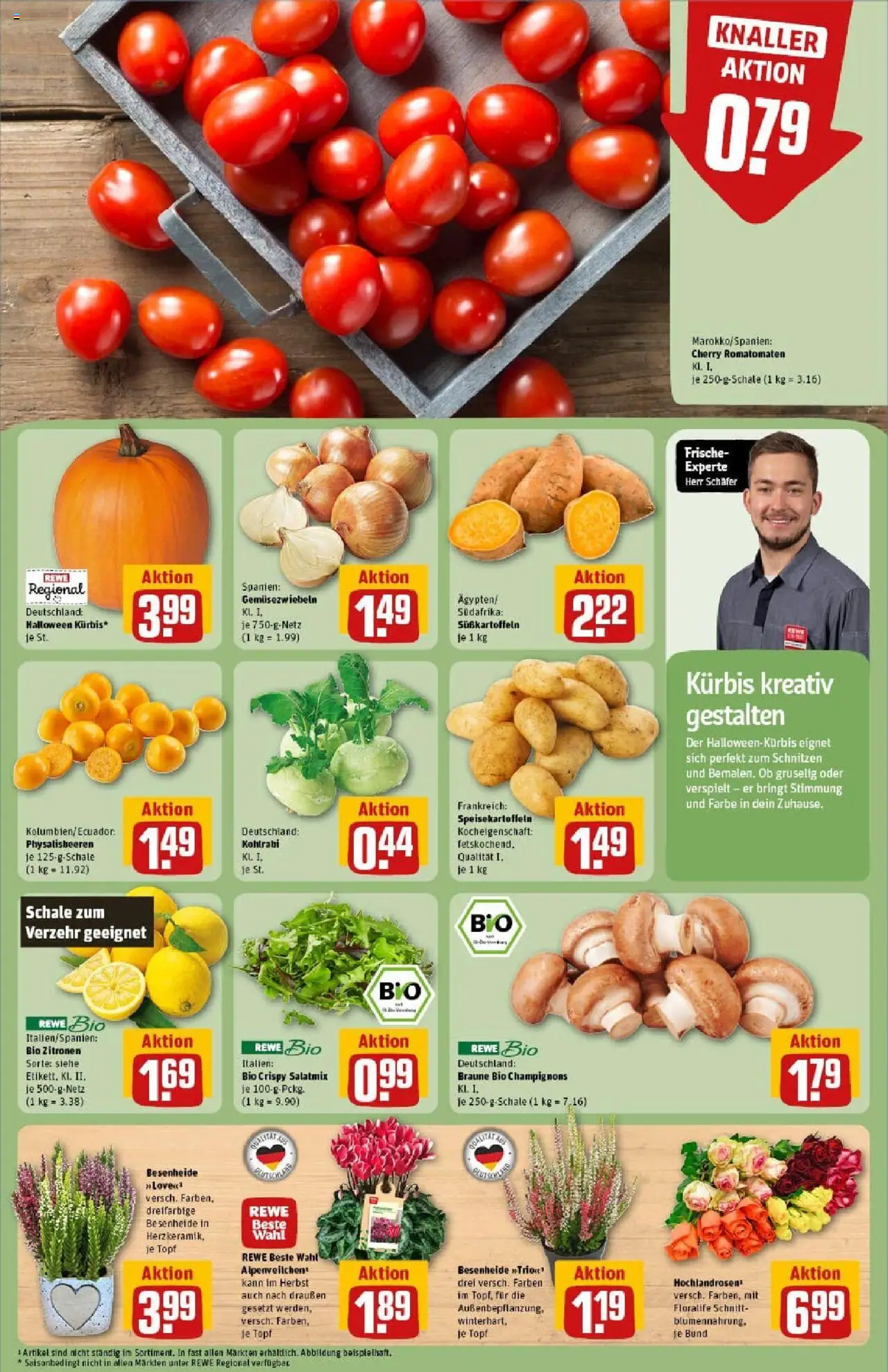 Rewe prospekt Wetzlar	 – gültig ab 13.10.2025 | Seite: 7 | Produkte: Kohlrabi, Champignons, Kürbis, Zitronen