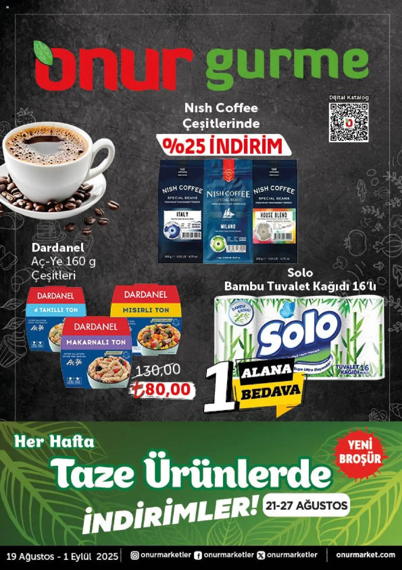 Onur Market Katalog - Gurme - 19.08.2025 tarihinden itibaren geçerlidir | Sayfa: 1 | Ürünler: Tuvalet, Tuvalet kağıdı