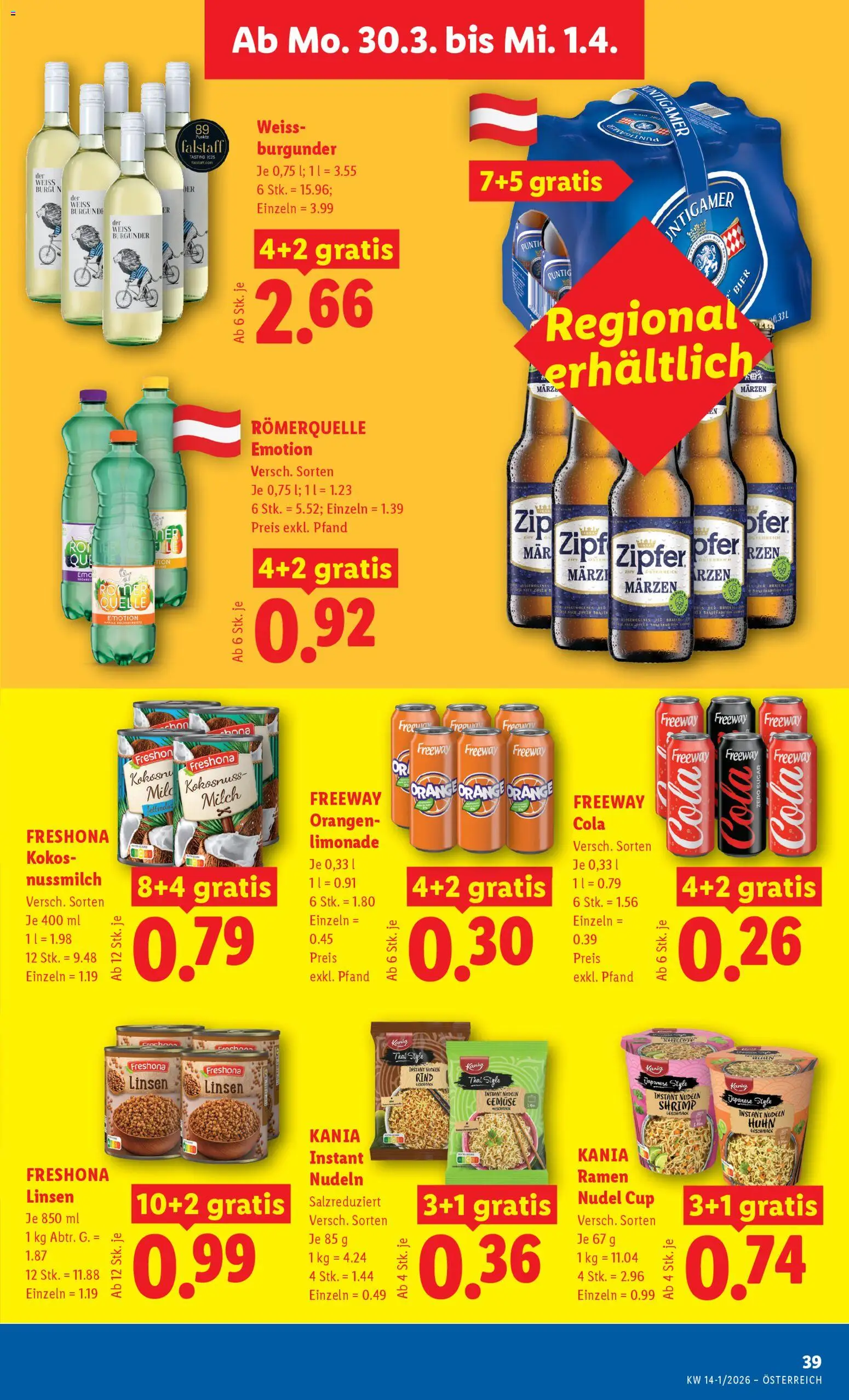 Jetzt sparen im Lidl - Flugblatt | 26.03.2026 ✳️ Angebote ab Donnerstag | Austria