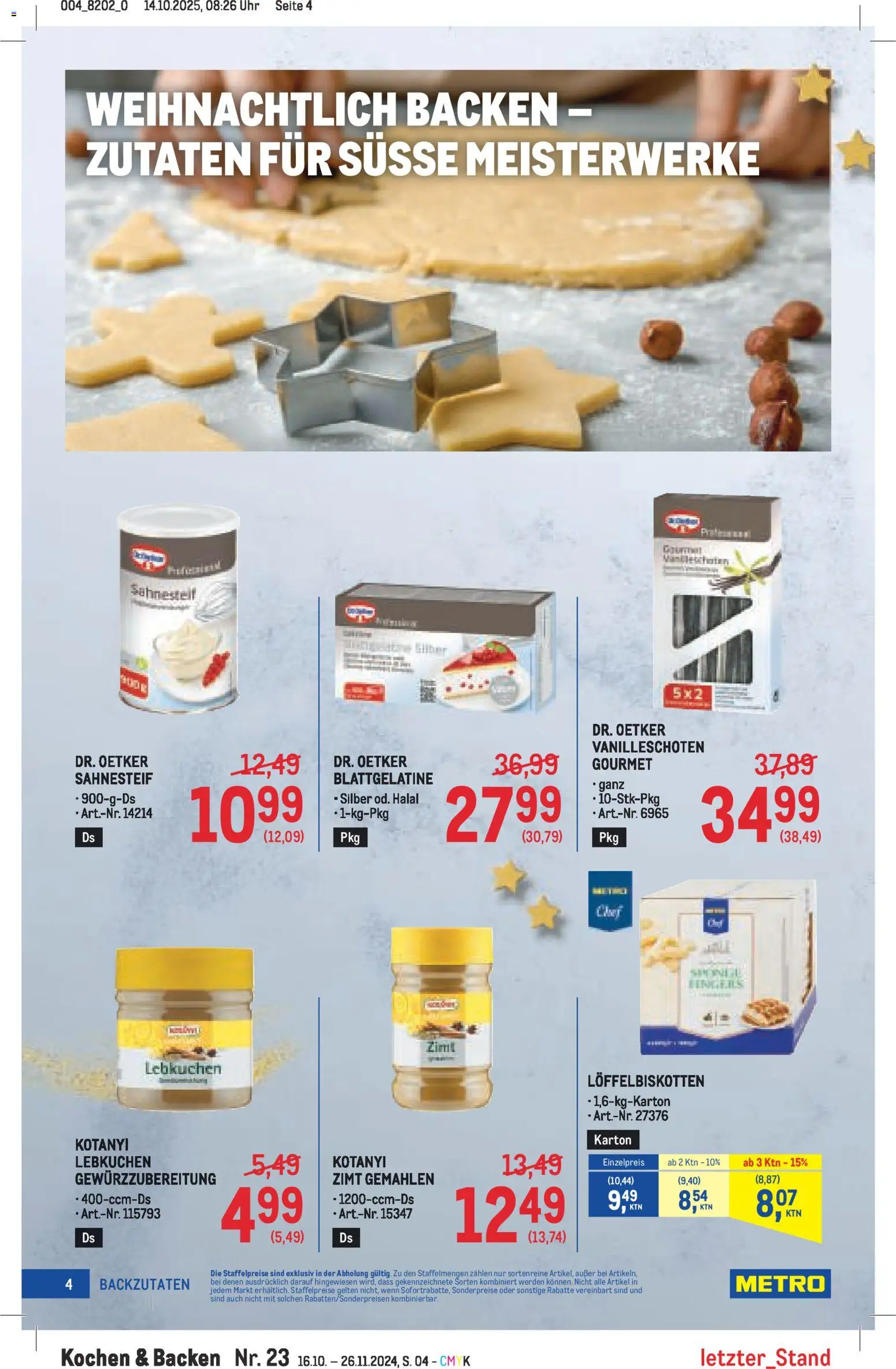 Metro Backen Spezial gültig ab 30.10.2025 | Seite: 4 | Produkte: Uhr
