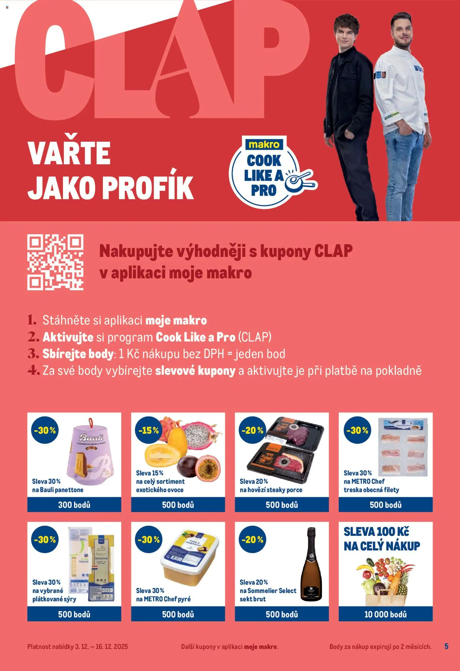Makro leták - Pro milovníky jídla od 03.12.2025 | Strana: 5 | Produkty: Hovězí, Treska, Sýry, Body