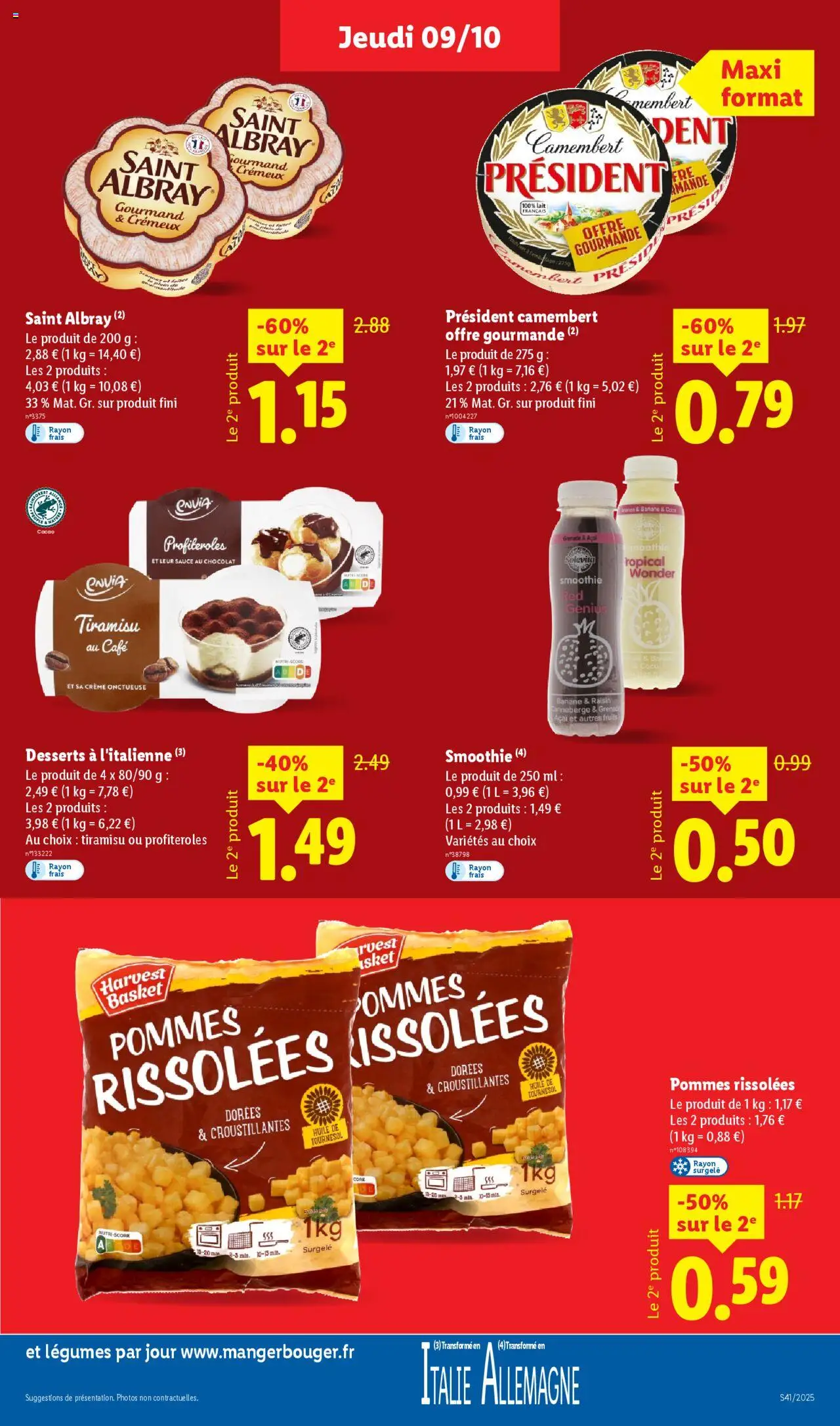 {H1} | Page: 13 | Produits: Raisin, Lait, Pommes, Ananas